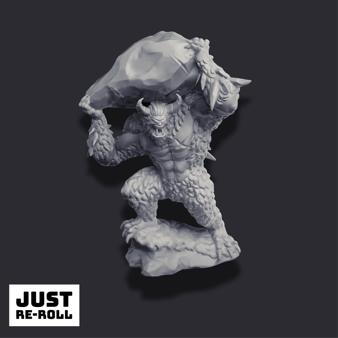 Utor Stonebreaker Minotaur Miniature, Resin Tabletop Gaming Figure