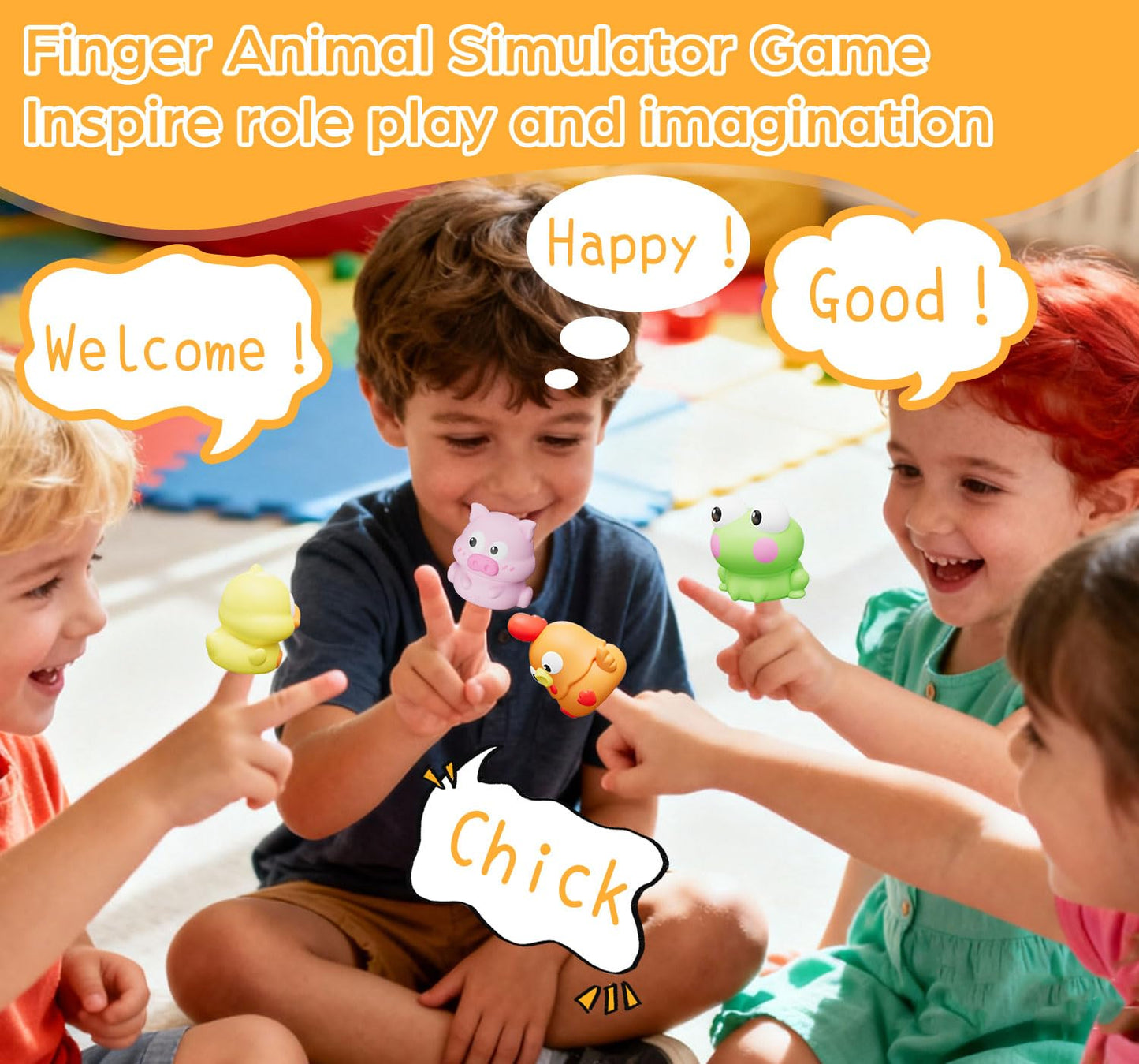 Utrena Toddler Train Track Toy – Farm Animal Set with Realistic Steam, Lights & Sounds | Educational Gift for 1-3 Year Olds
