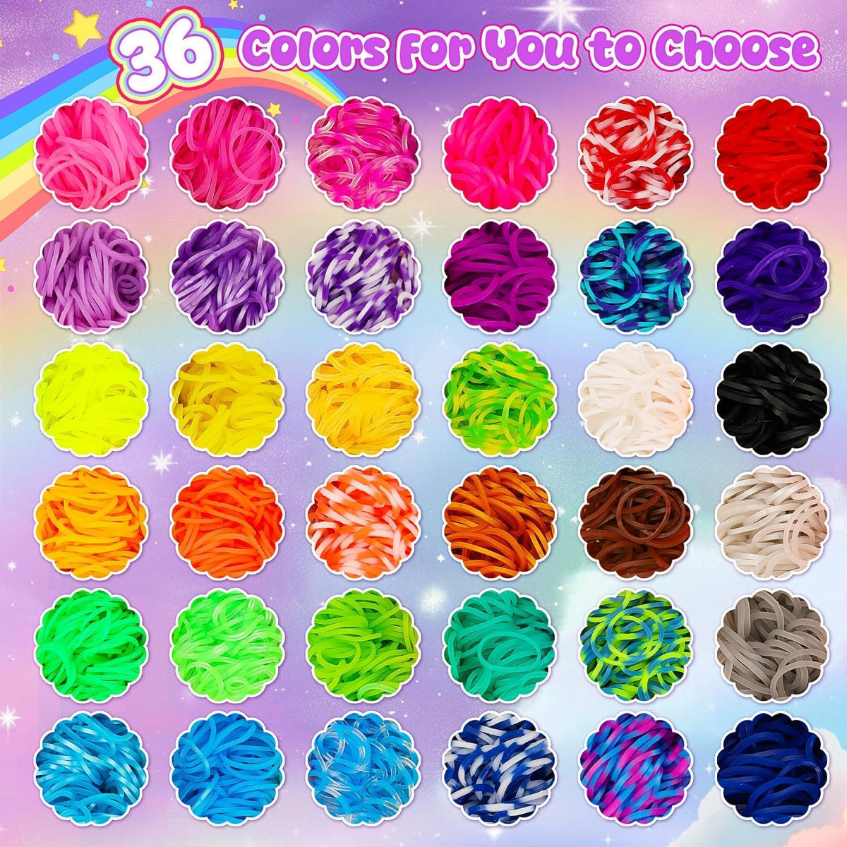 UUEMB 10000+ Rubber Band Bracelet Kit – Colorful Loom Craft for Kids