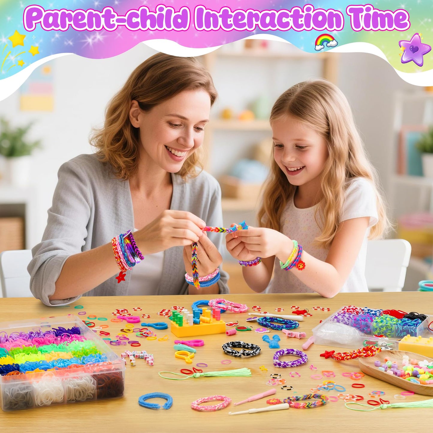 UUEMB 10000+ Rubber Band Bracelet Kit – Colorful Loom Craft for Kids