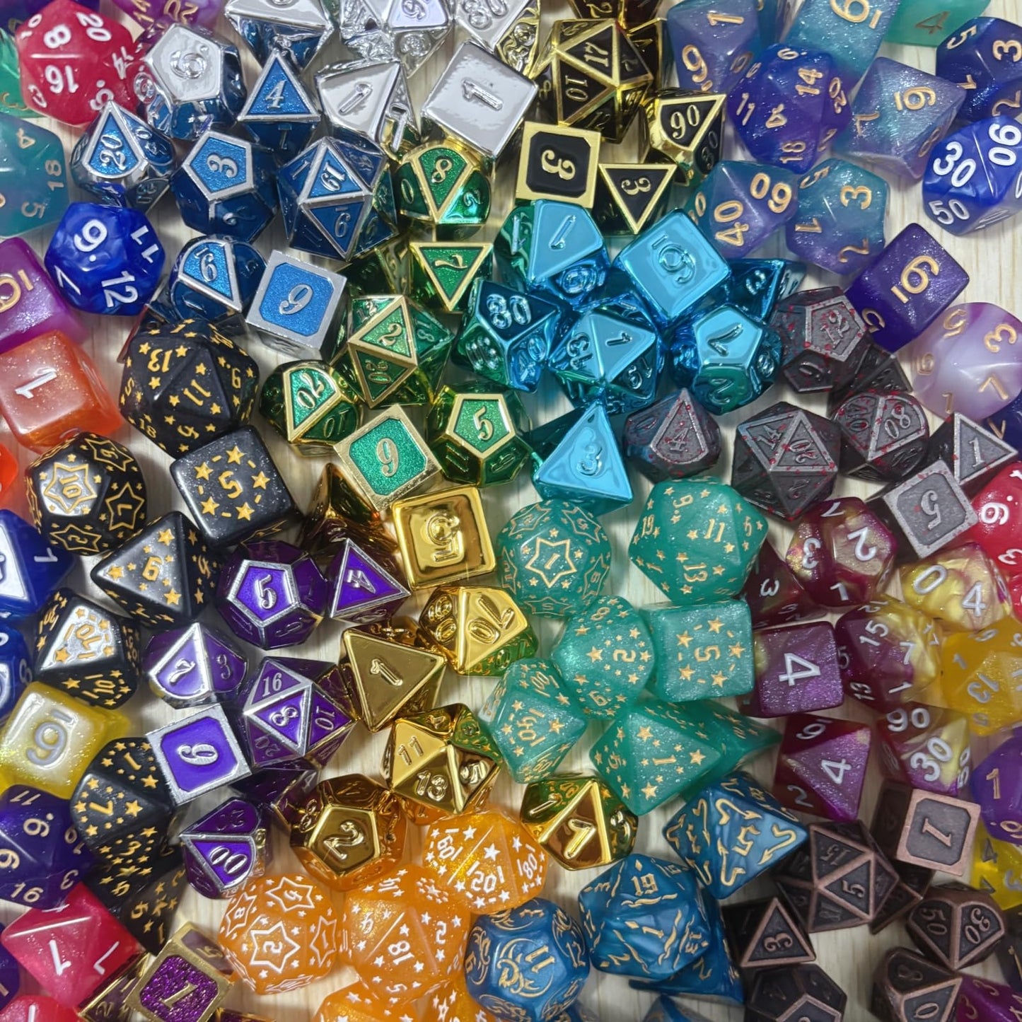 UURM Mystery Dice Set of 7 – Polyhedral RPG Dice with Storage Bag & Rarity Card | 6-Pack (Epic Guaranteed)