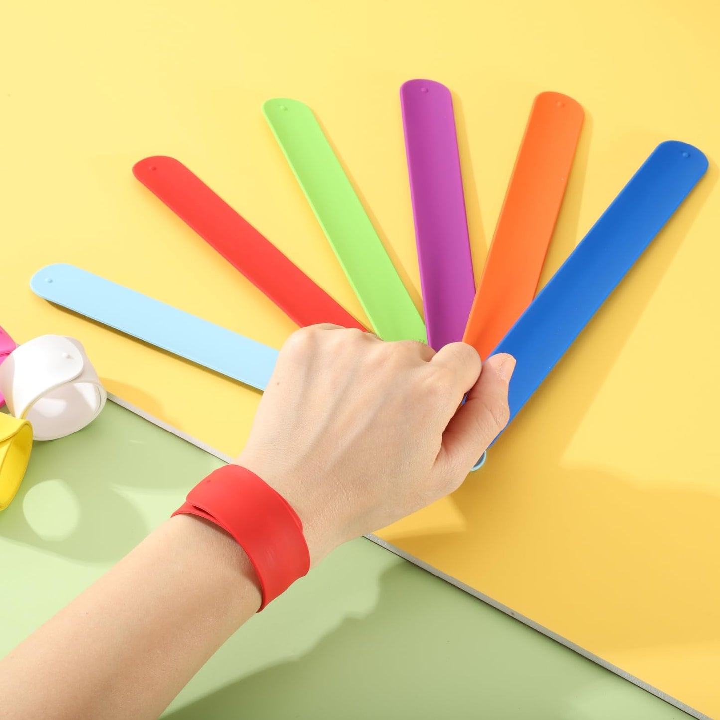 uxcell Silicone Slap Bracelets – 6 Pack Purple, 8.46 x 1 in | DIY Crafts & Party Favors