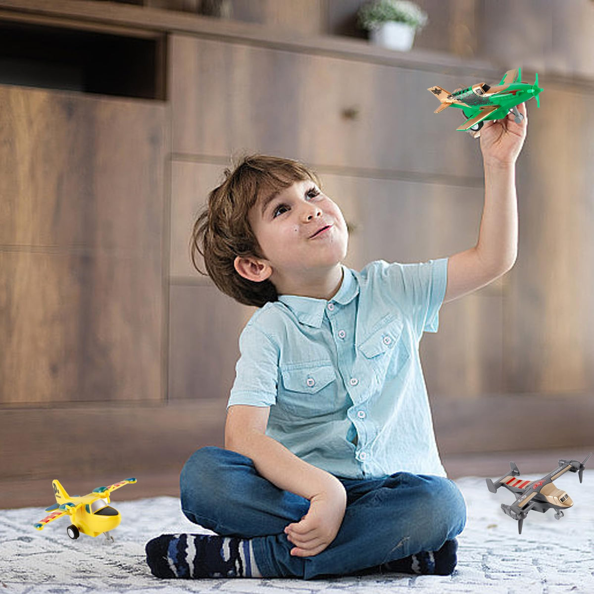 UXRPTU Pull-Back Airplane Toy Set – 12-Pack for Toddlers (Ages 3-5)