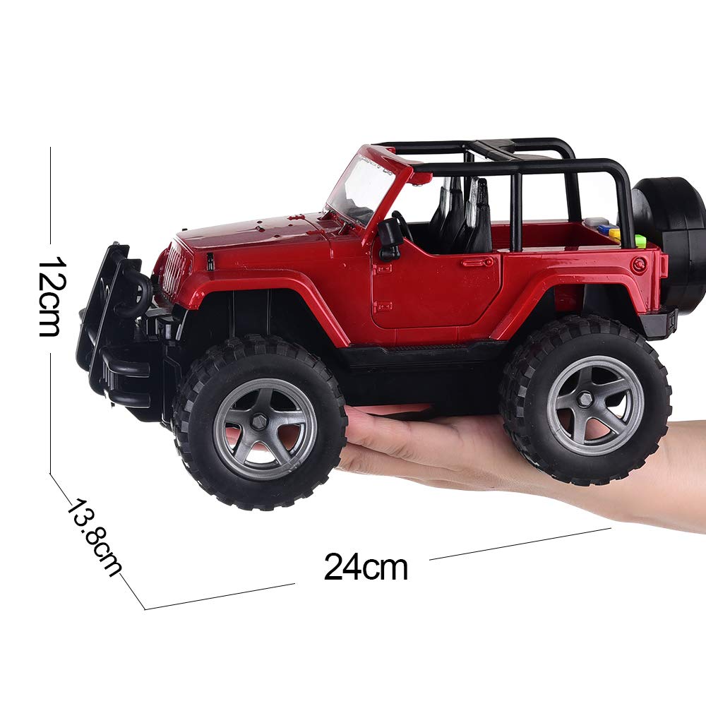 UXRPTU Car Toy 1:16 Off-Road Military Fighter – Friction Powered with Lights & Sounds