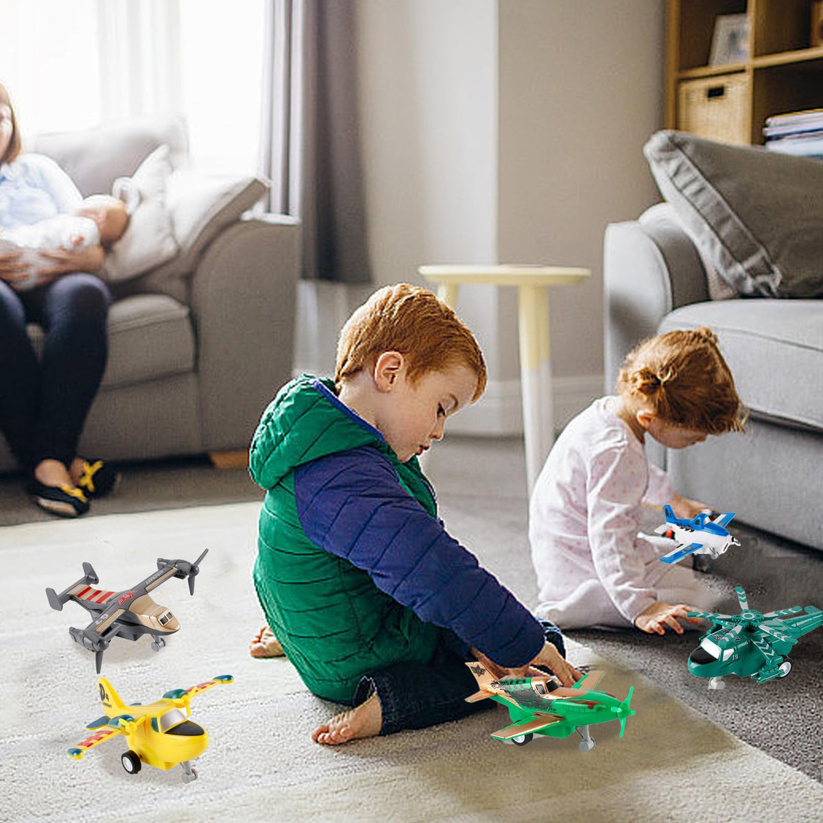 UXRPTU Pull-Back Airplane Toy Set – 12-Pack for Toddlers (Ages 3-5)
