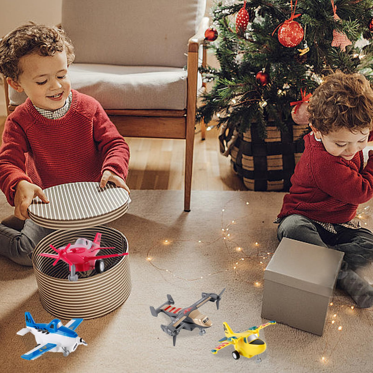 UXRPTU Pull-Back Airplane Toy Set – 12-Pack for Toddlers (Ages 3-5)