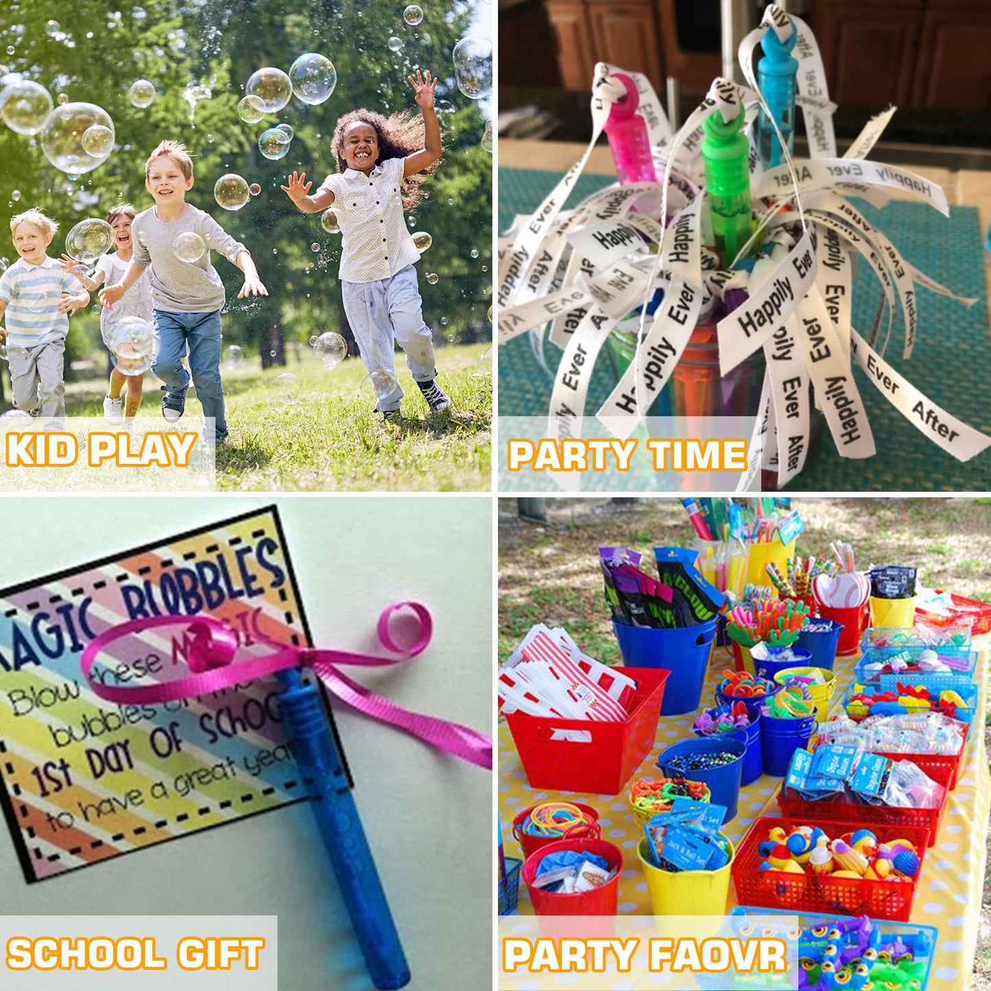 Uzoxlsn 160 Pcs 8-Color Mini Bubble Wands Bulk — Party Favors & Gifts