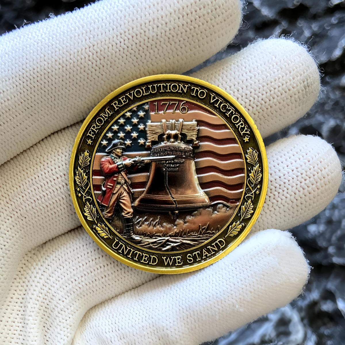 UZZDNJ 250th Anniversary US Declaration Challenge Coin – From Revolution to Victory, Liberty Bell Design