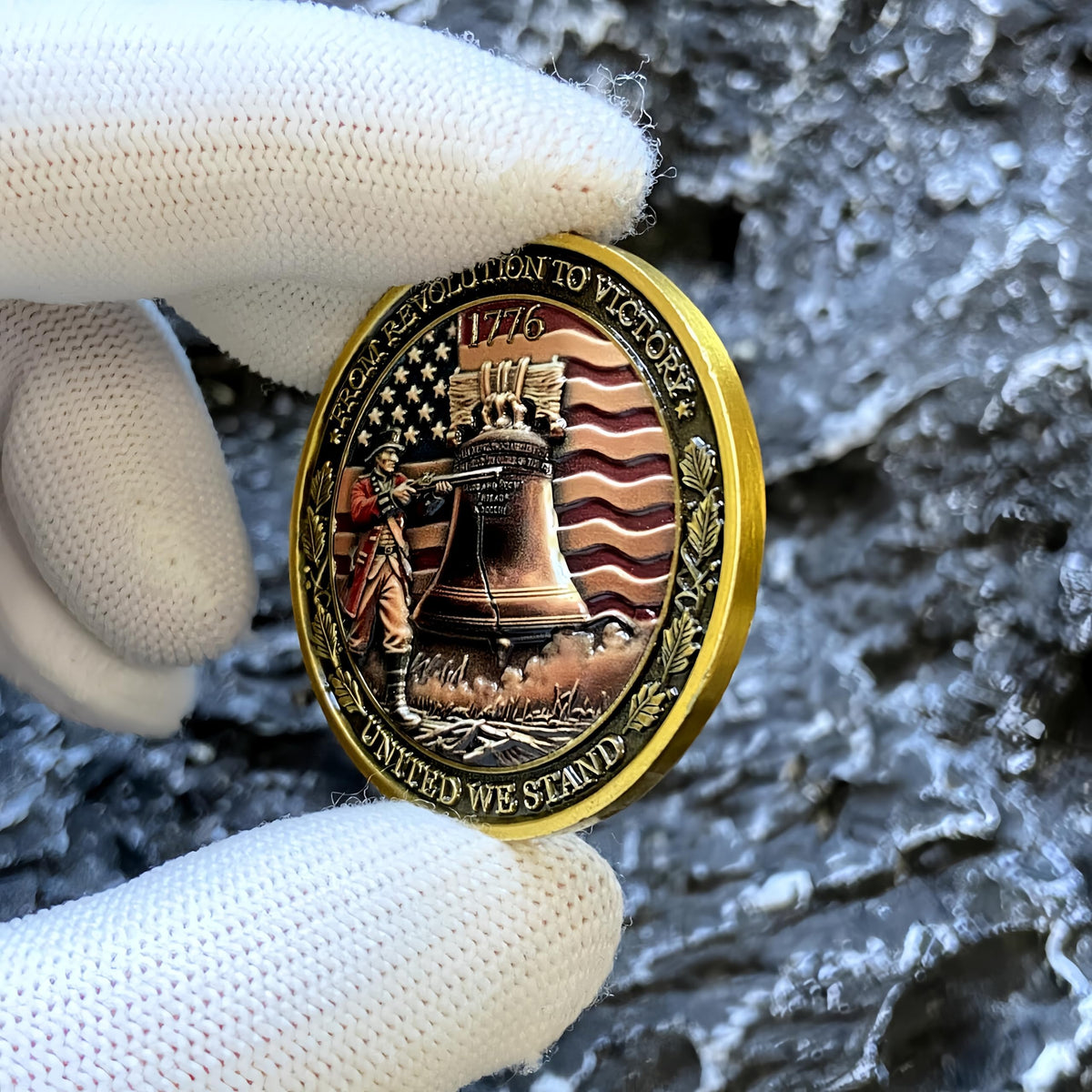 UZZDNJ 250th Anniversary US Declaration Challenge Coin – From Revolution to Victory, Liberty Bell Design