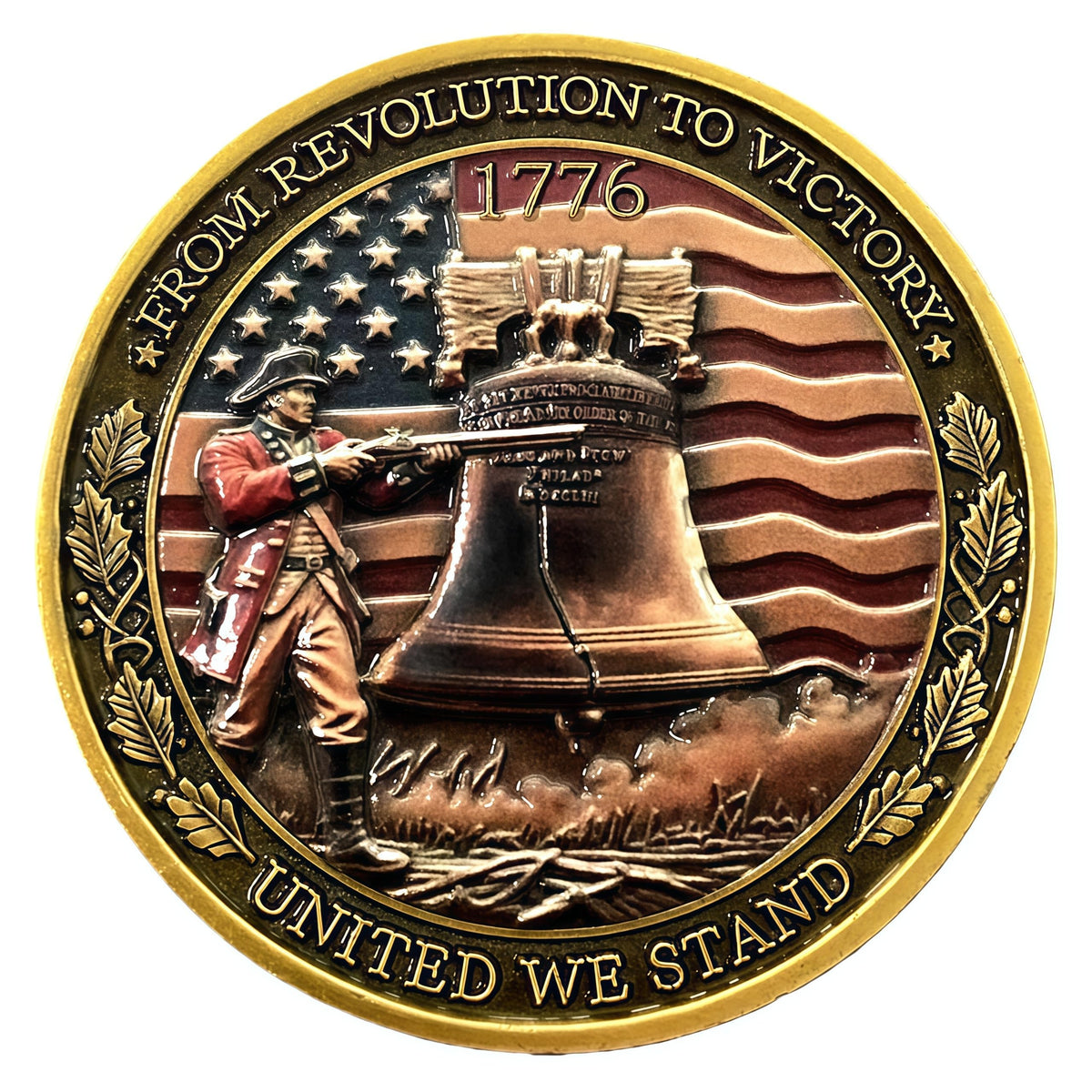 UZZDNJ 250th Anniversary US Declaration Challenge Coin – From Revolution to Victory, Liberty Bell Design