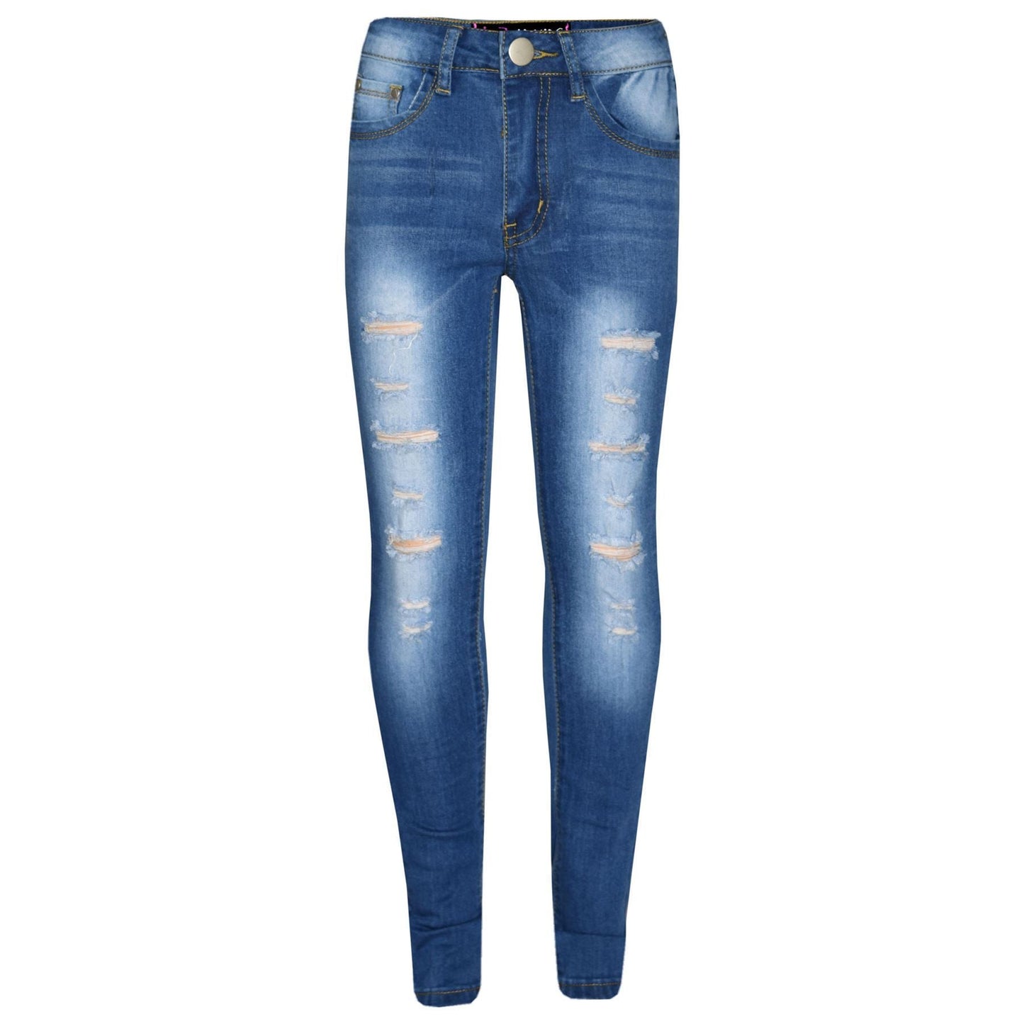 Kids Jeans Denim Ripped Comfort Stretch Trousers Pants Boys Age 3-13 Years