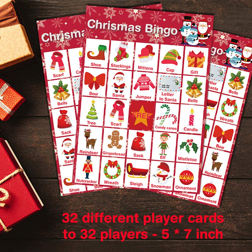 V-Opitos Christmas Bingo Game for 32 Players | Family & Party Fun