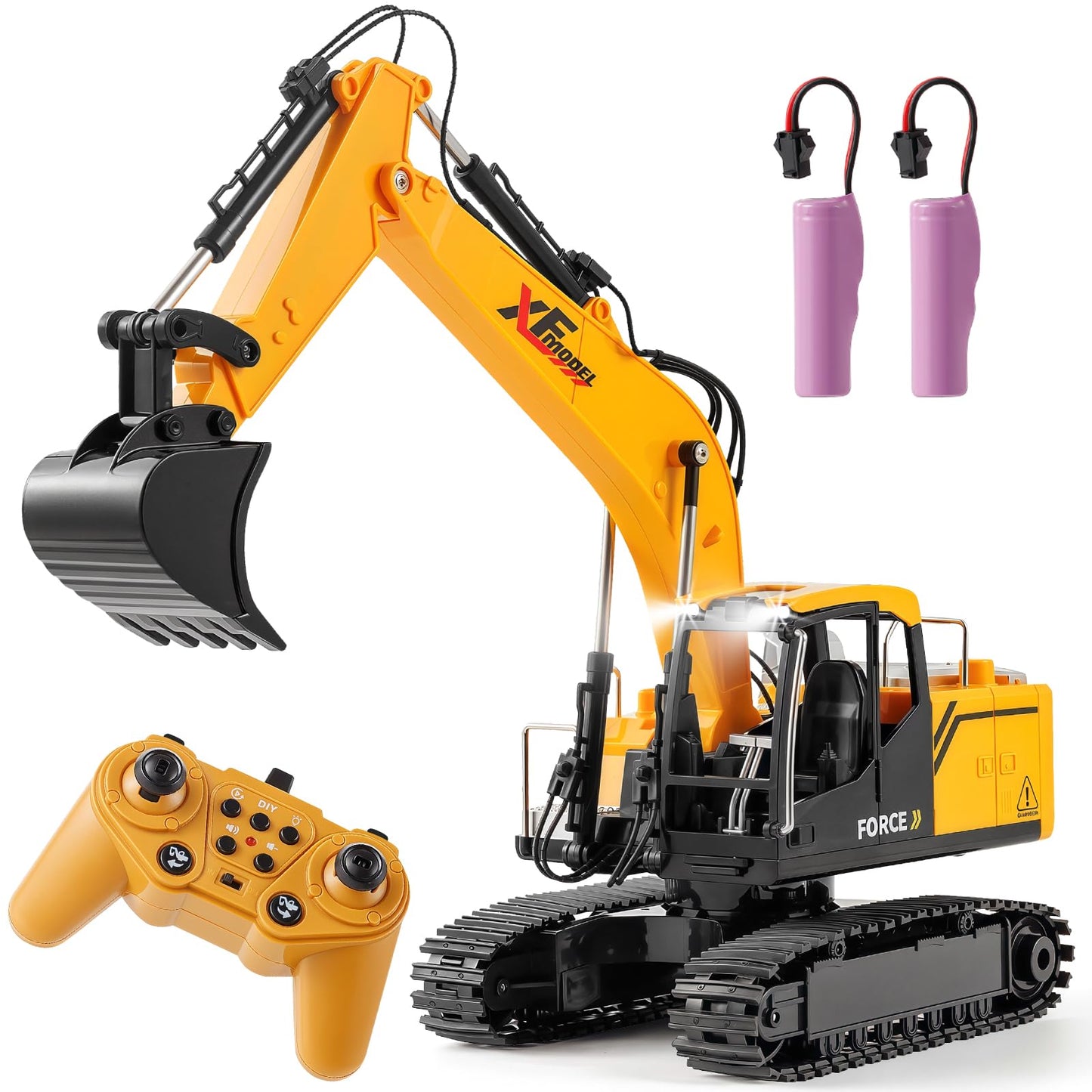 V-Opitos RC Excavator Toy – 2.4GHz Remote, Lights & Sounds