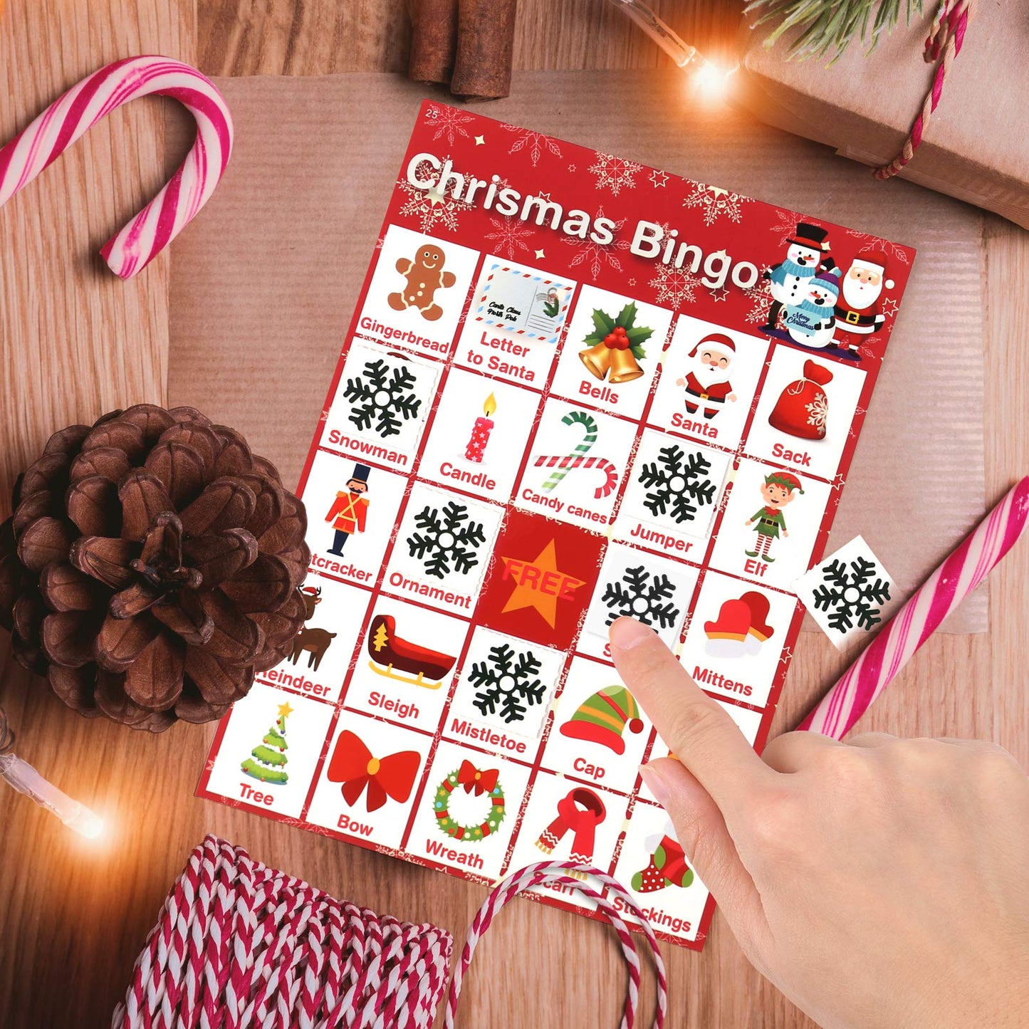 V-Opitos Christmas Bingo Game for 32 Players | Family & Party Fun