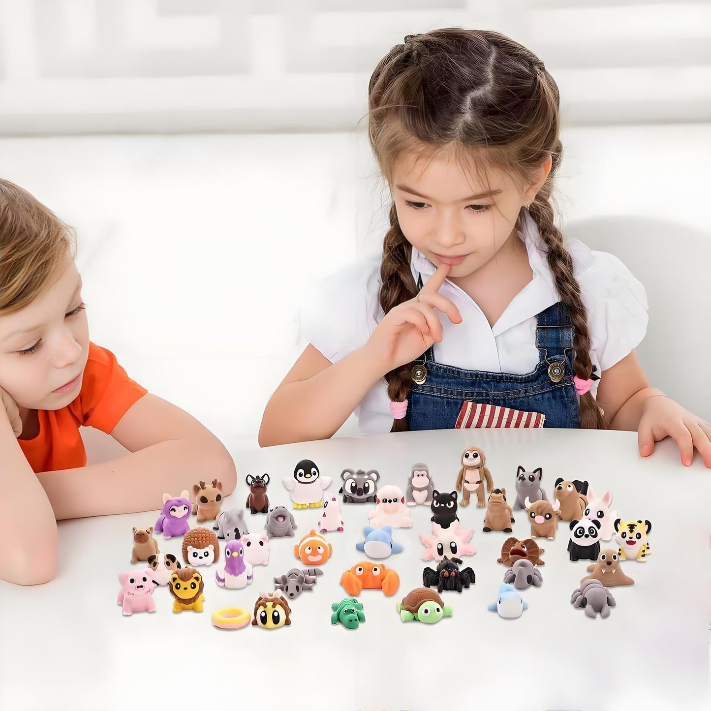 VABAO 40-Piece 3D Printed Animal Figurines – Articulated Desk Decor & Gift Set