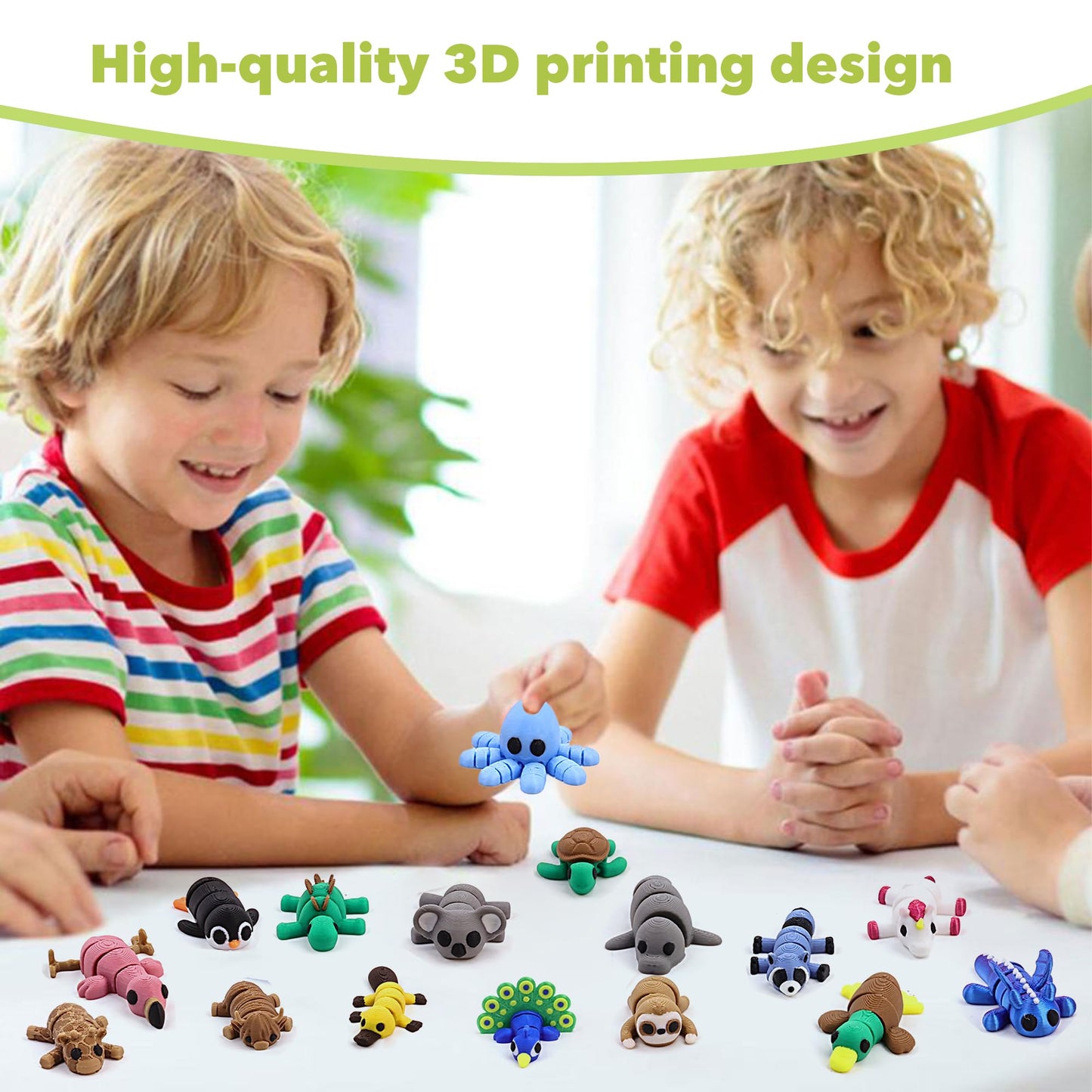 VABAO 3D-Printed Animal Figurines – Articulated Desk Pets & Fidget Toys