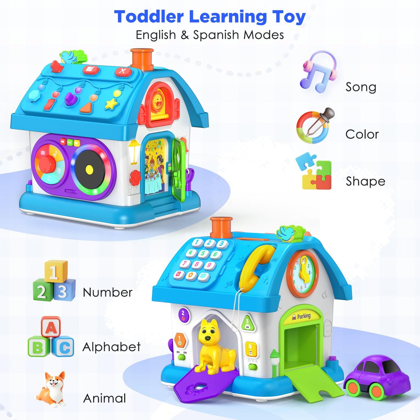Vahome 14-in-1 Montessori Toy for Toddlers – Musical Educational Baby Toy 12-18 Months