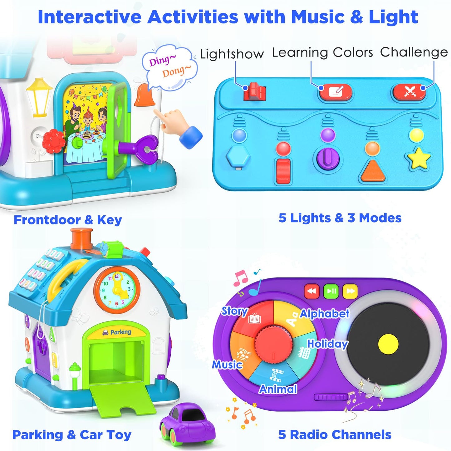 Vahome 14-in-1 Montessori Toy for Toddlers – Musical Educational Baby Toy 12-18 Months