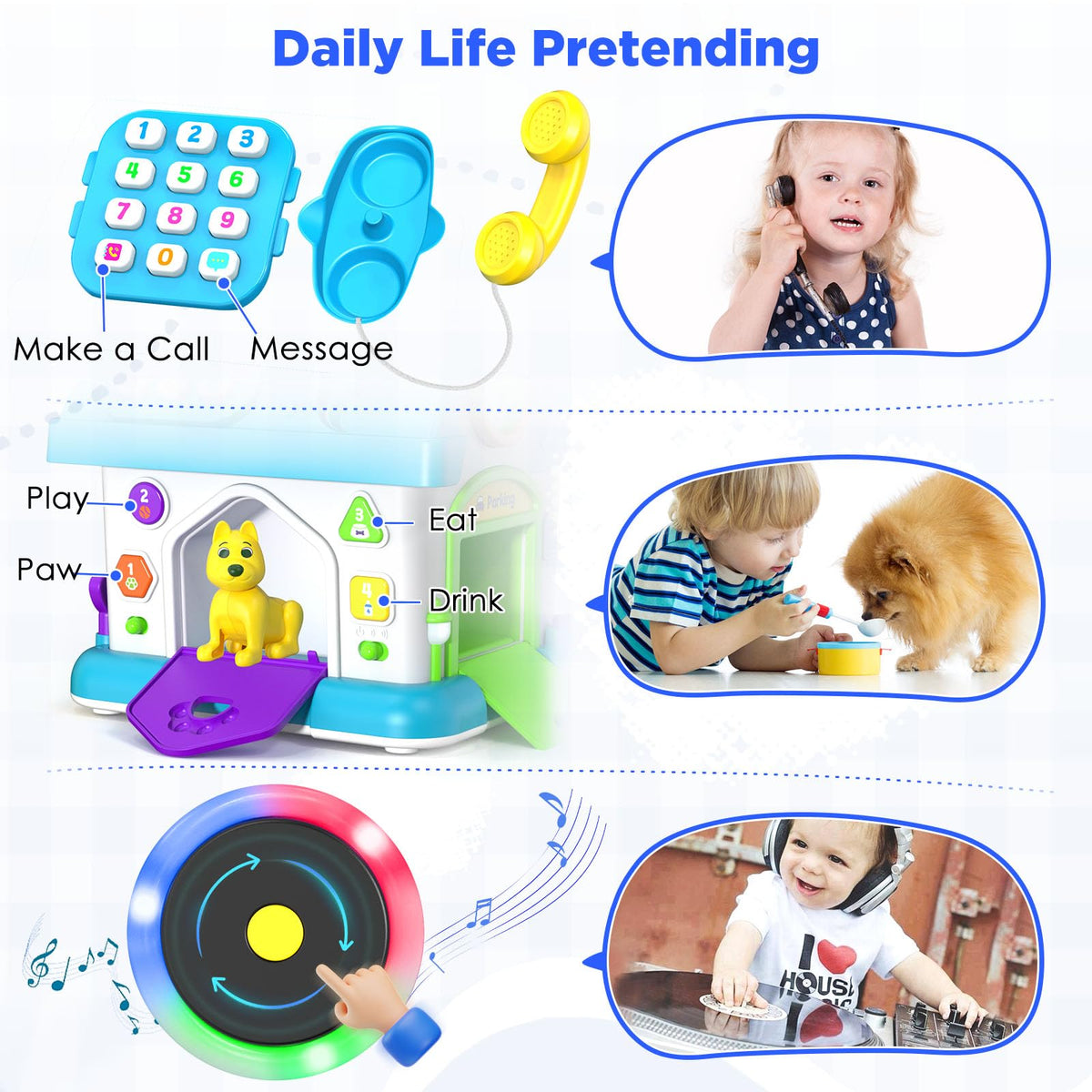 Vahome 14-in-1 Montessori Toy for Toddlers – Musical Educational Baby Toy 12-18 Months