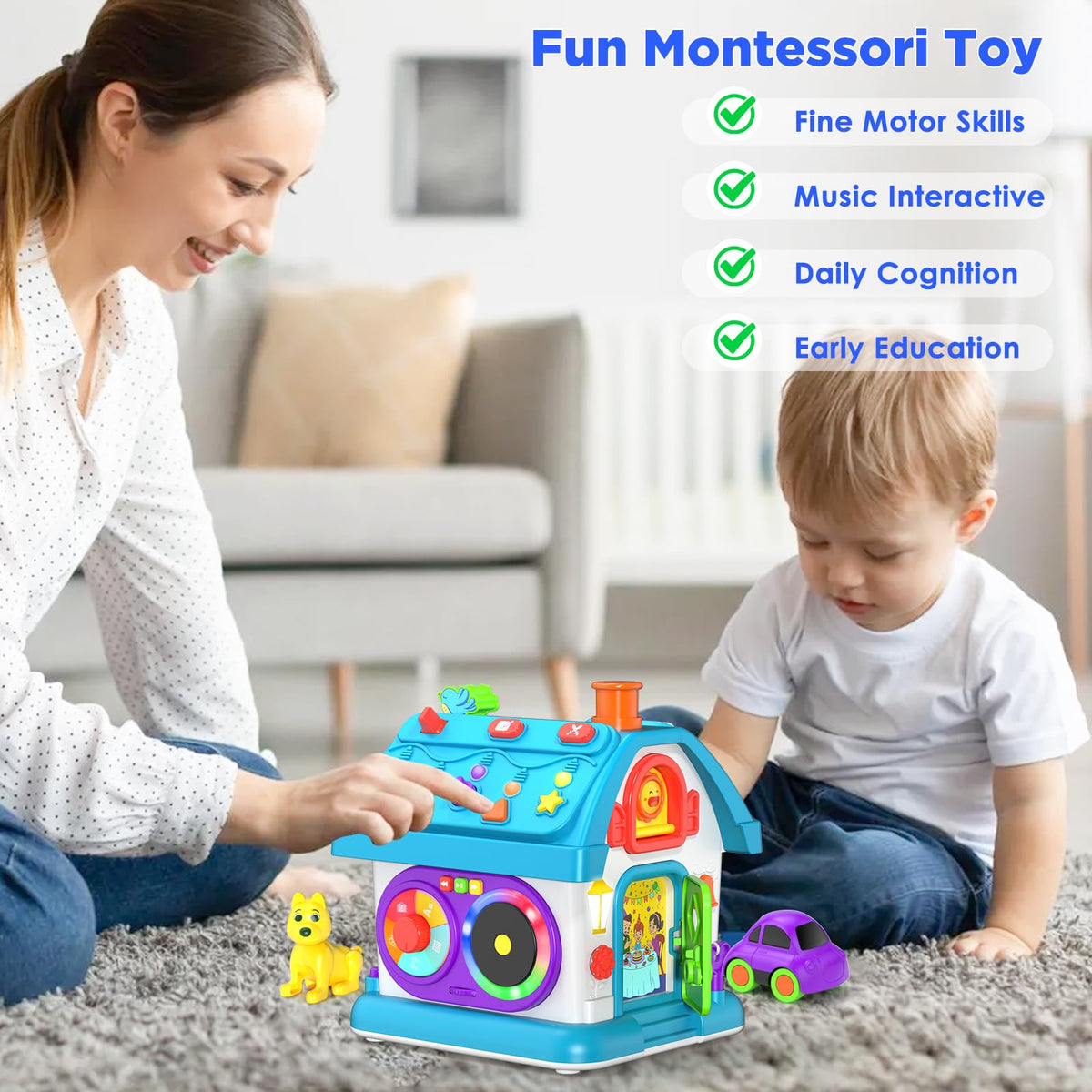 Vahome 14-in-1 Montessori Toy for Toddlers – Musical Educational Baby Toy 12-18 Months