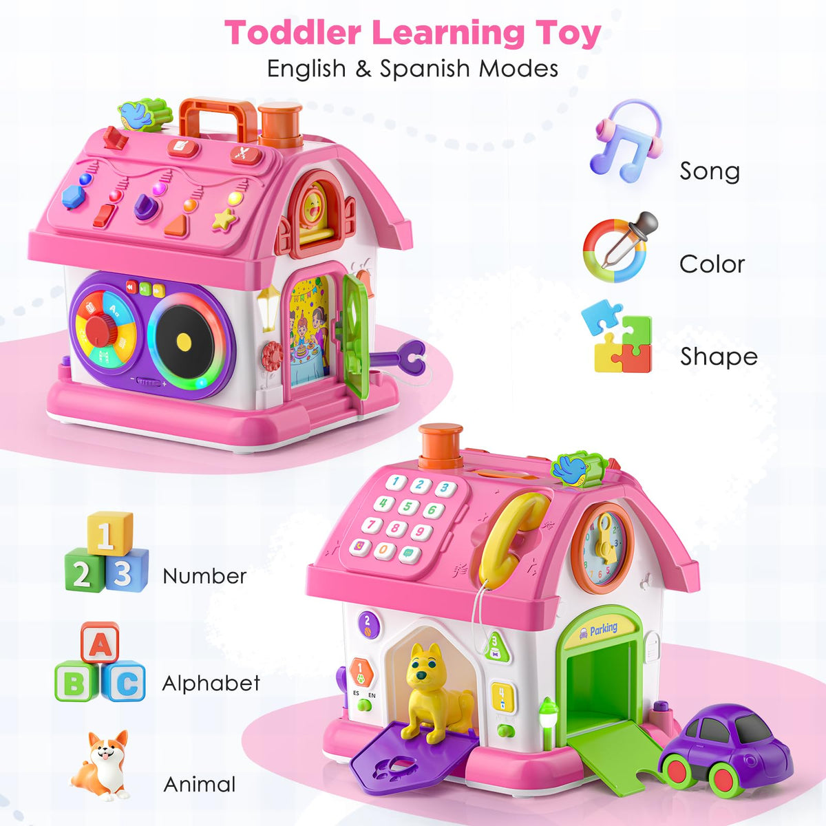 Vahome 14-in-1 Montessori Toy for 12-18 Months – Pink