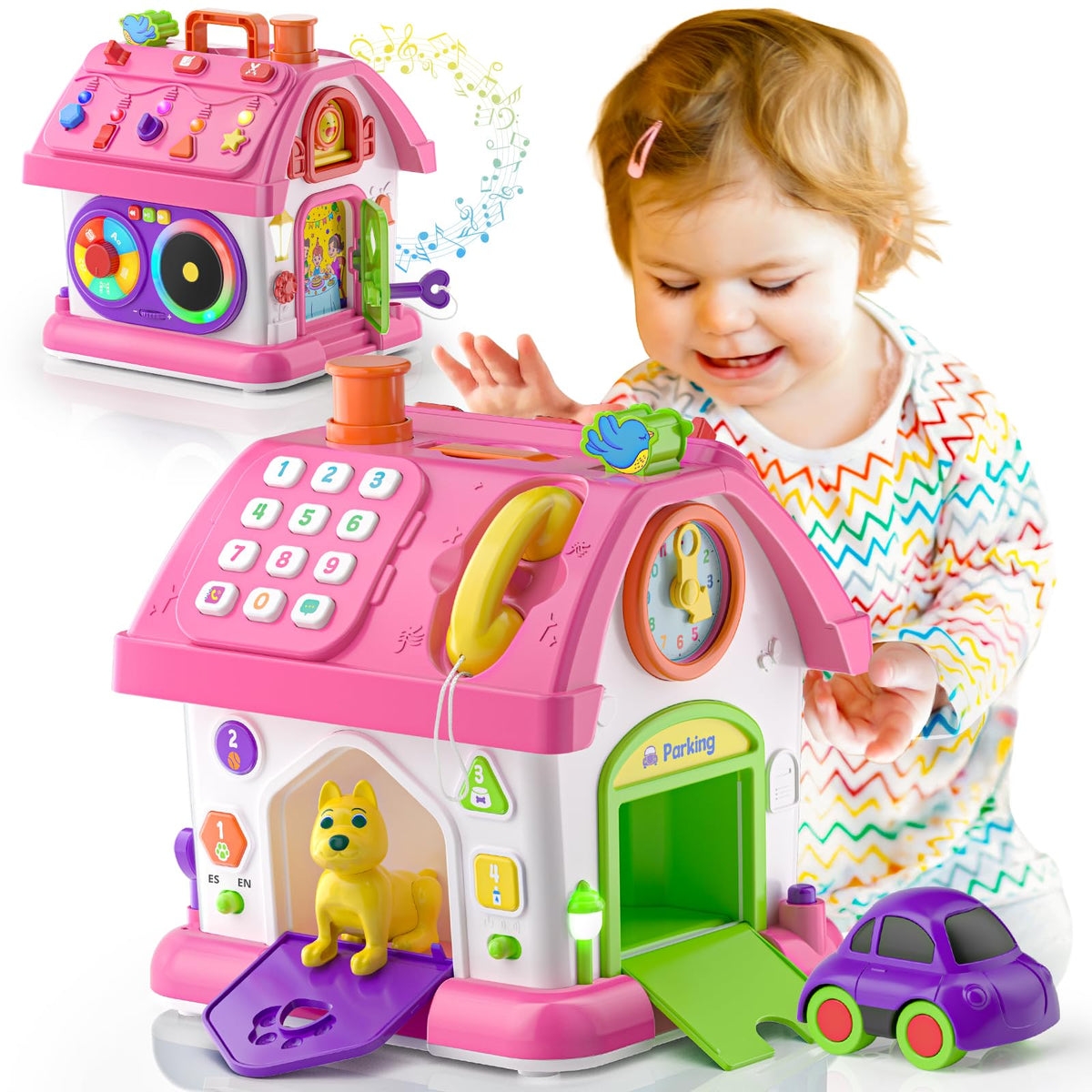 Vahome 14-in-1 Montessori Toy for 12-18 Months – Pink