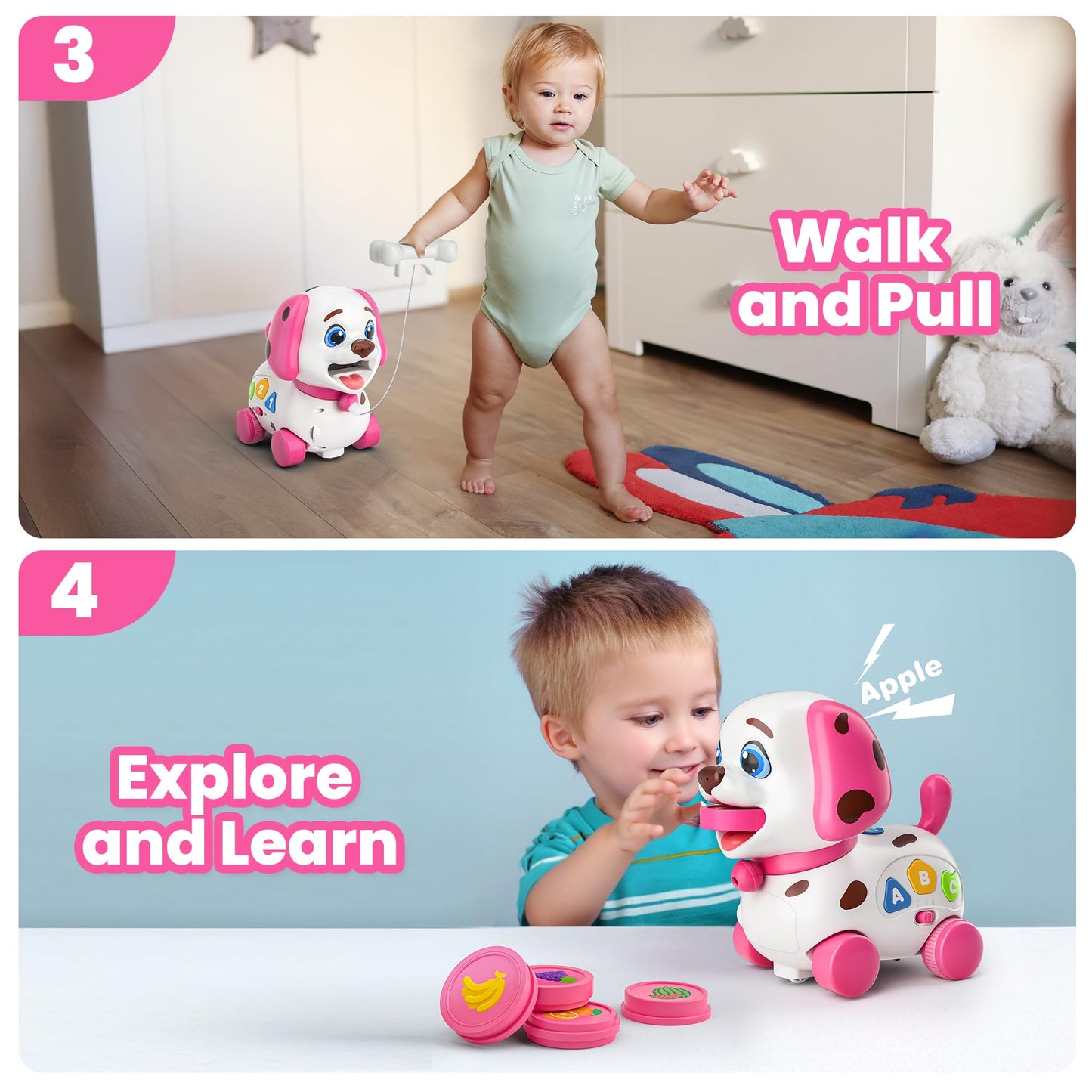 Vahome 4-in-1 Musical Puppy Toy for 6-18 Months | Educational Baby Toy & First Birthday Gift