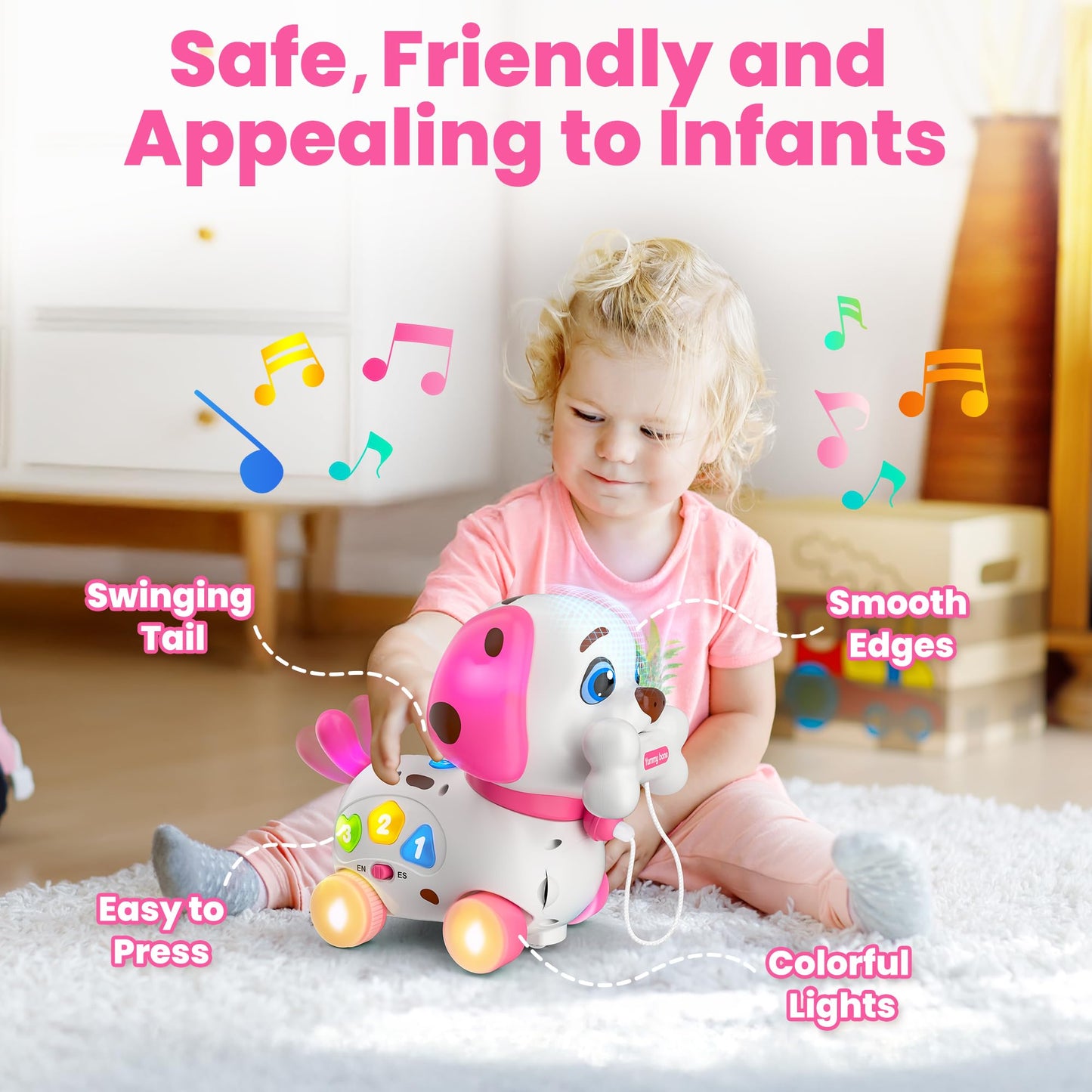 Vahome 4-in-1 Musical Puppy Toy for 6-18 Months | Educational Baby Toy & First Birthday Gift