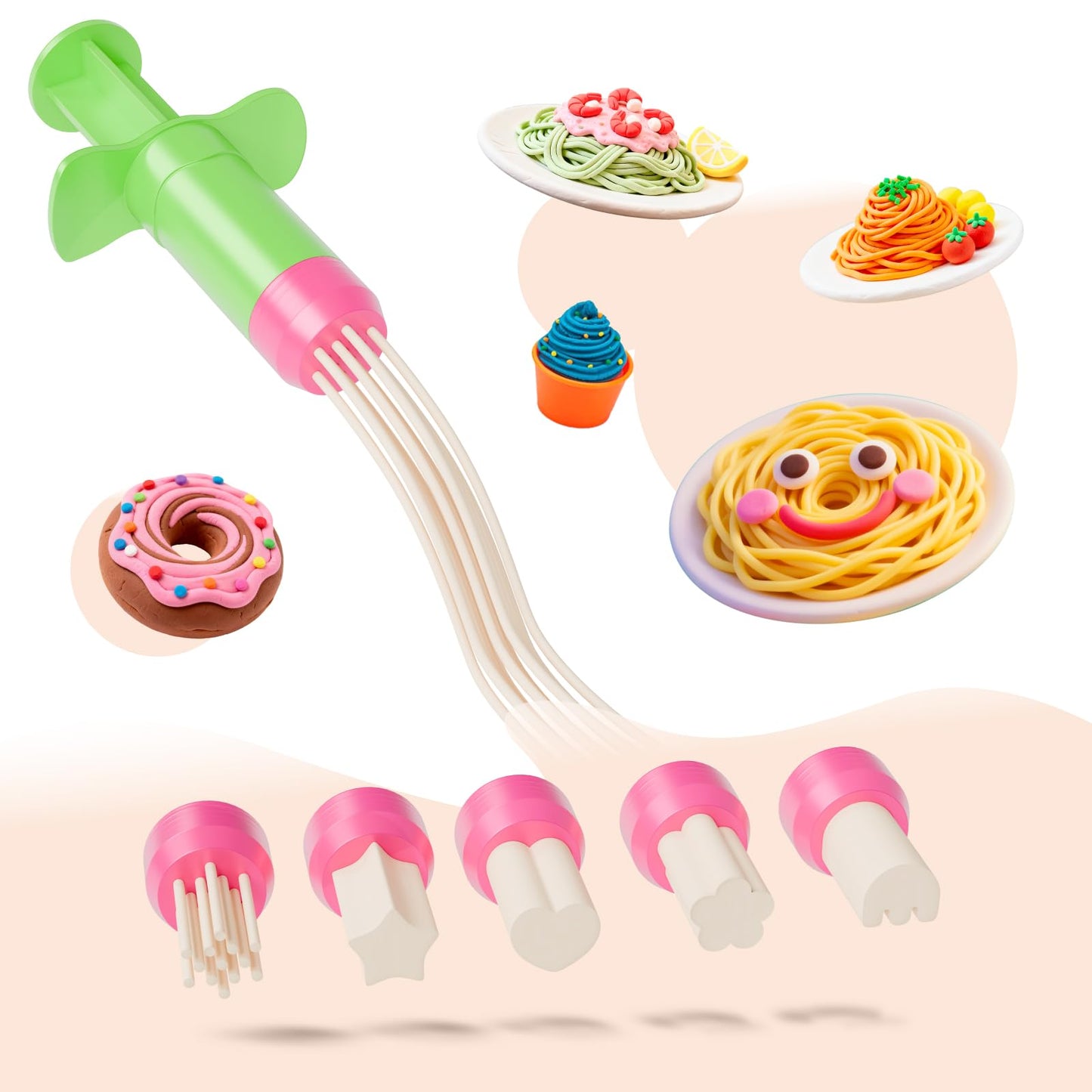 Vaike kauss Dough Tools for Kids – 41-Piece Play Food Molds, Roller & More