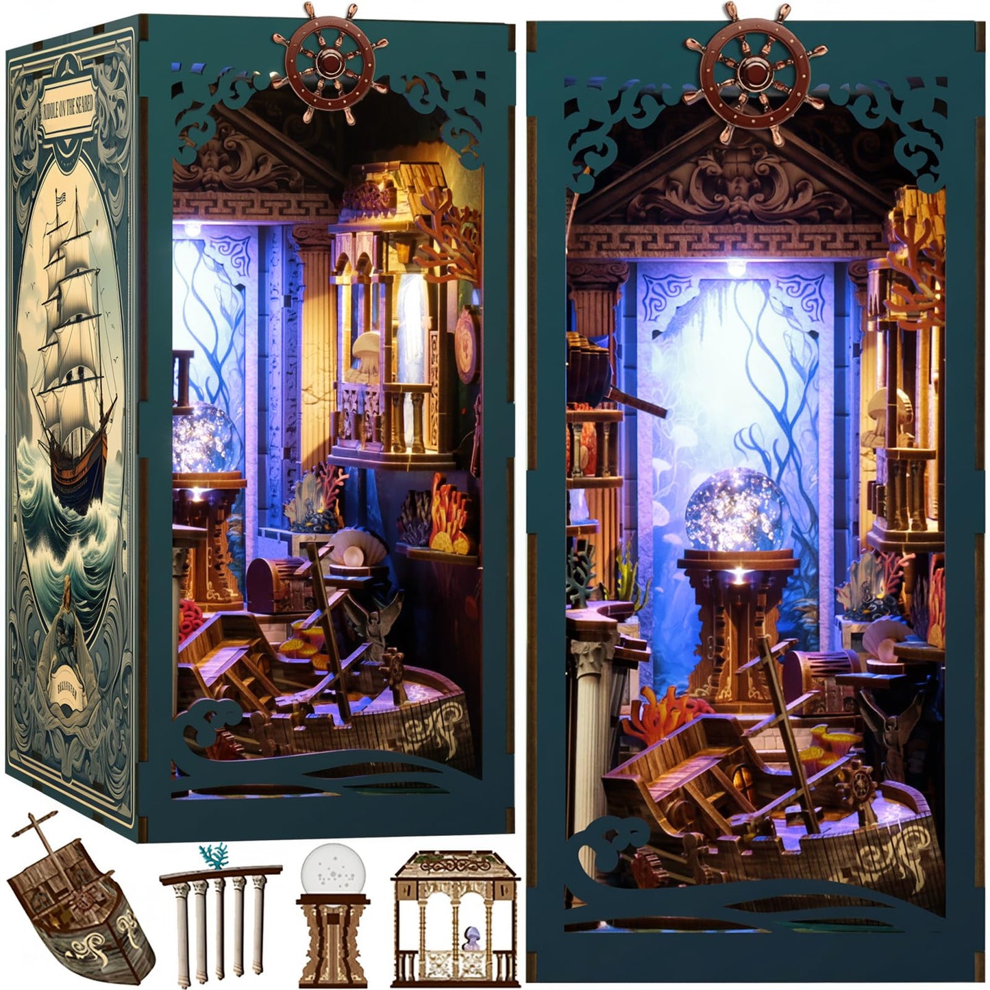 Vaki Vaki Sea Maze Book Nook Kit – Dust Cover & LED Light (2026 New)
