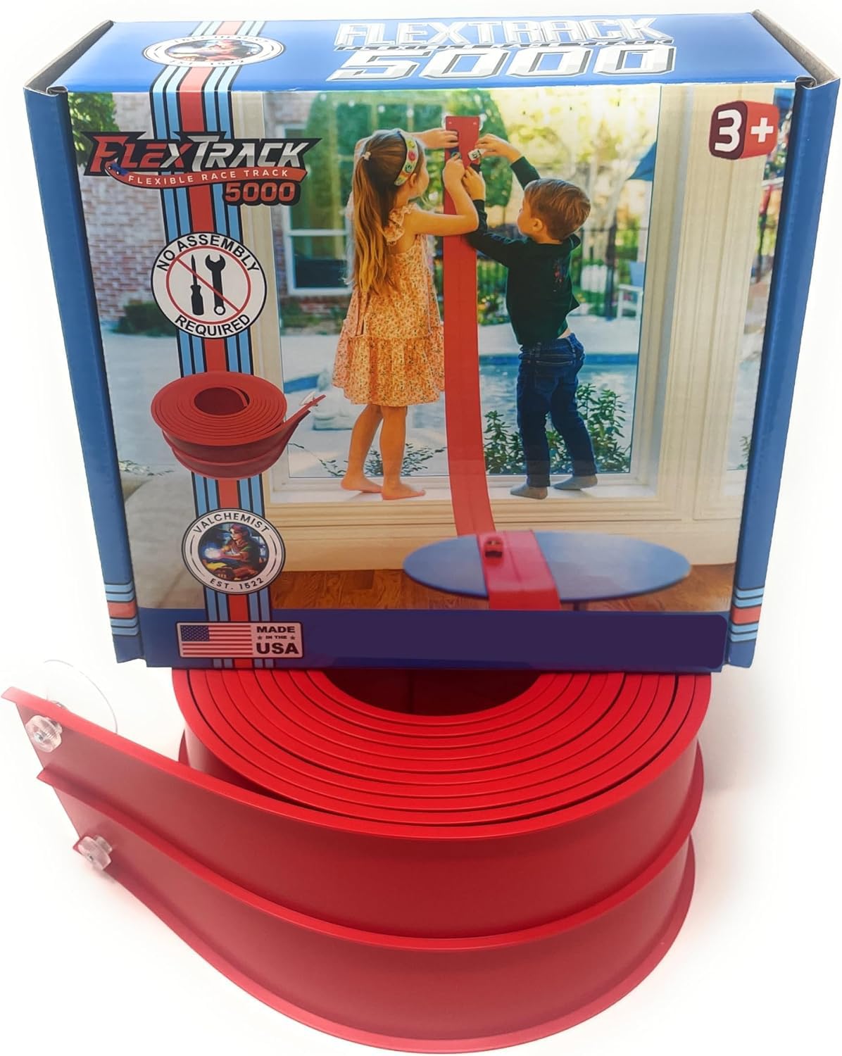 Valchemist FlexTrack 5000: 15-Foot Flexible Race Track for Hot Wheels & 1/64 Diecast