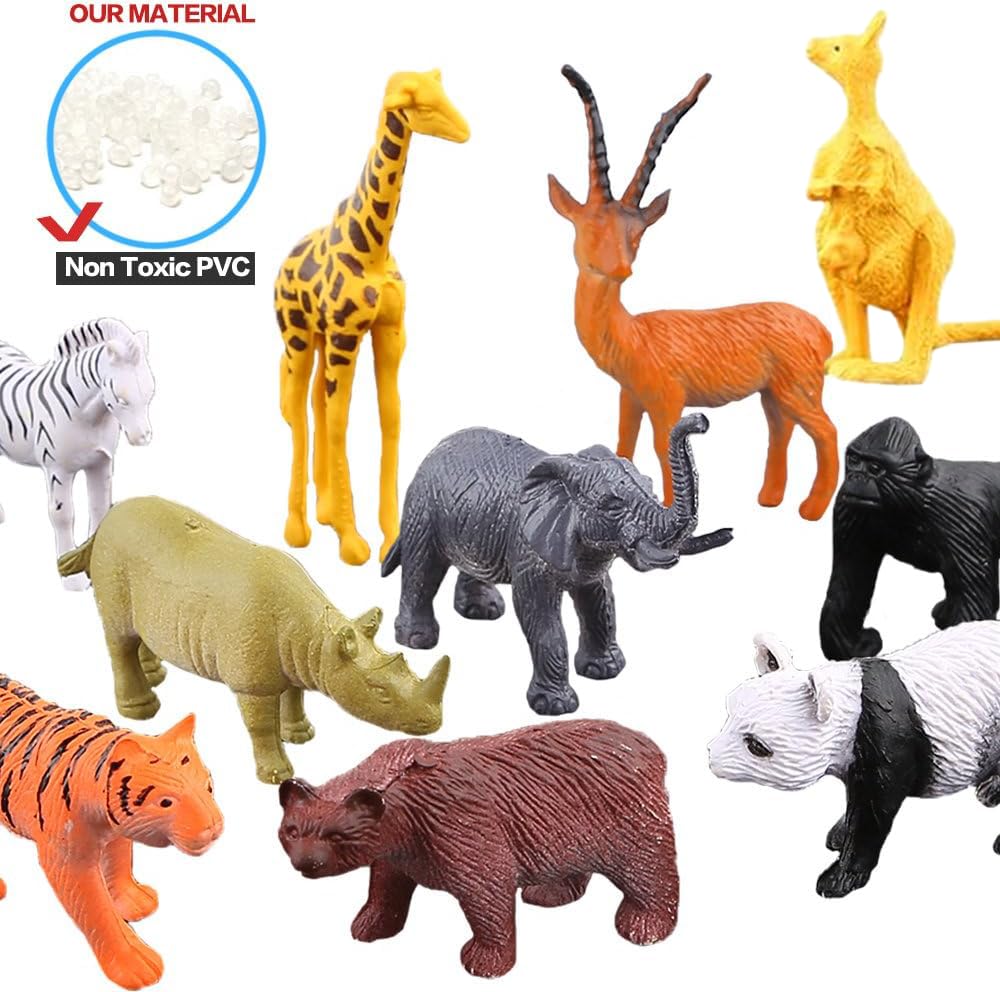 ValeforToy Animals Figure 54-Piece Jungle Set - Realistic Wild Animal Toys for Kids