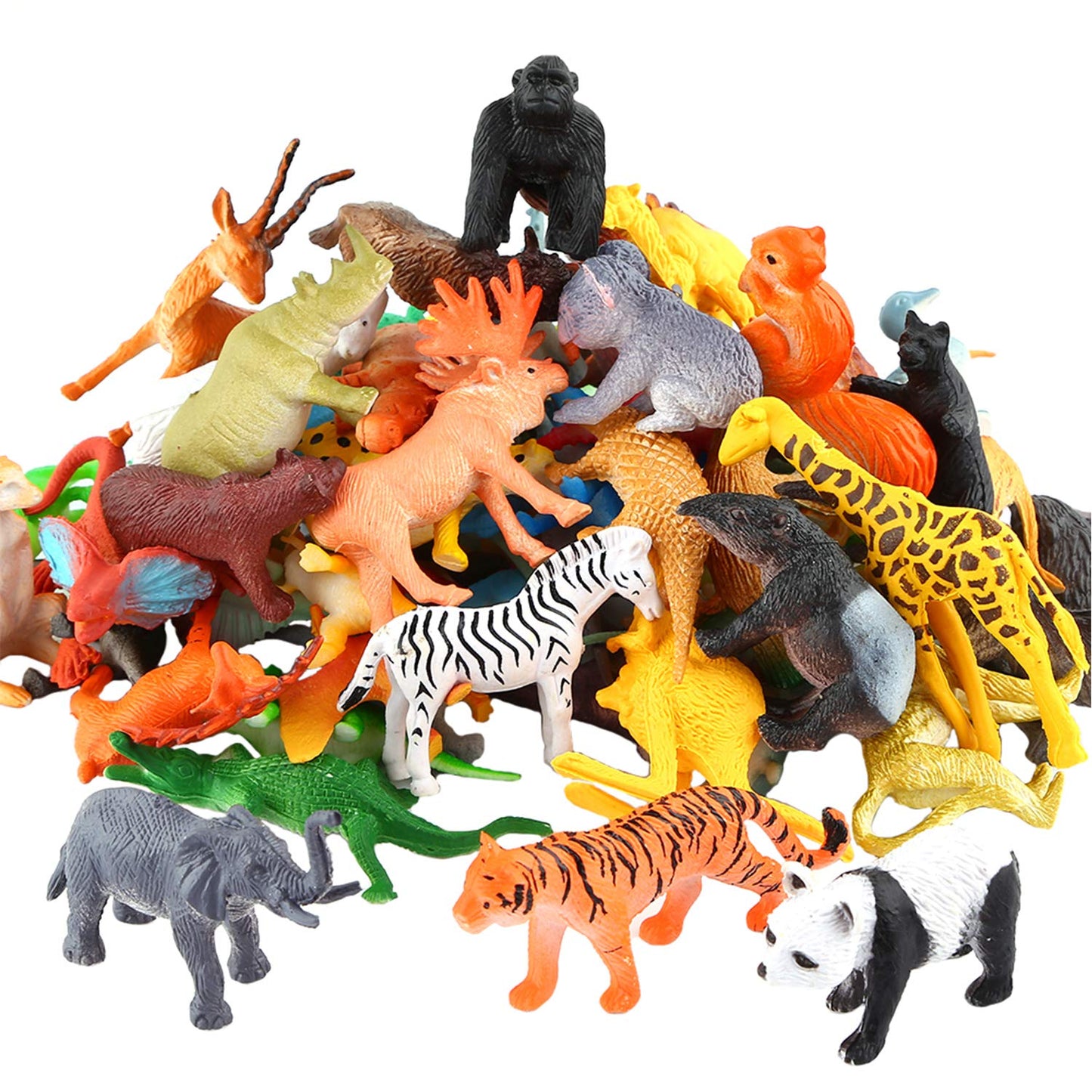 ValeforToy Animals Figure 54-Piece Jungle Set - Realistic Wild Animal Toys for Kids