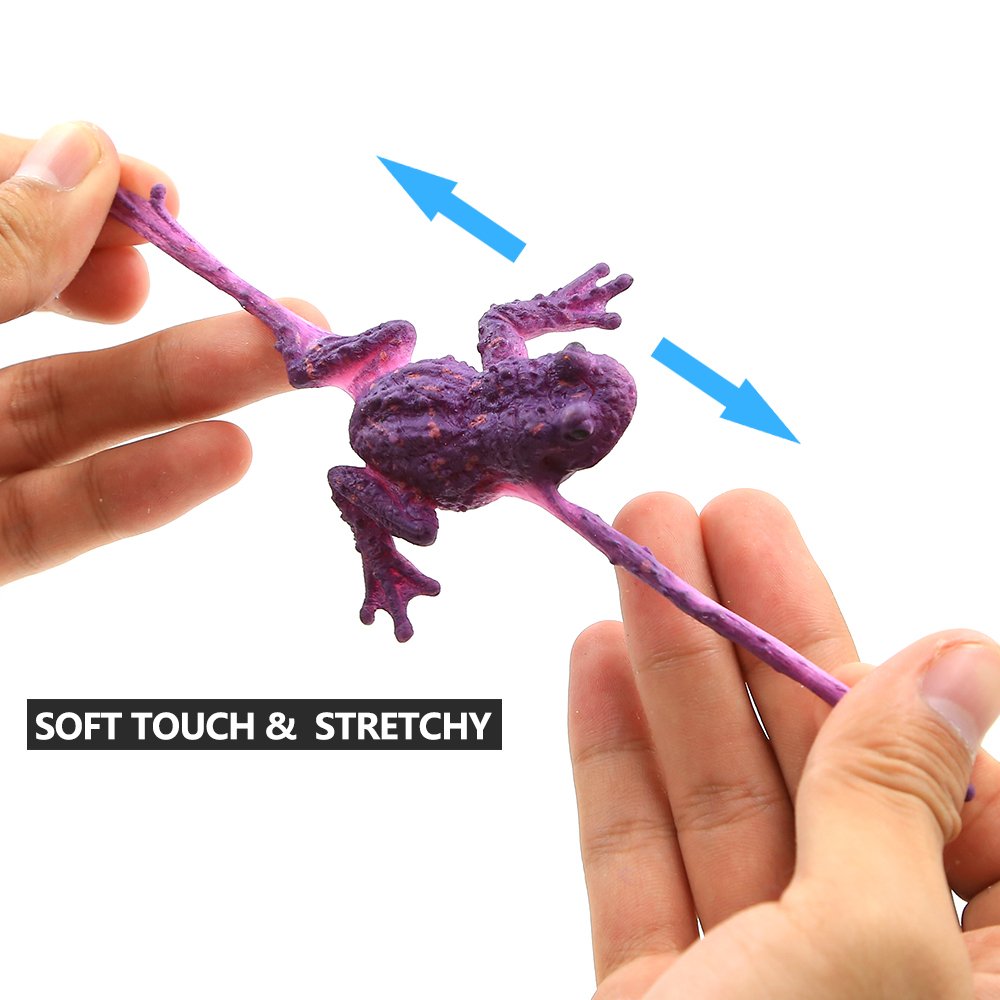 ValeforToy Mini Rubber Frog Sets — Non-Toxic 2-Inch Stretchy Toys in Gift Bag