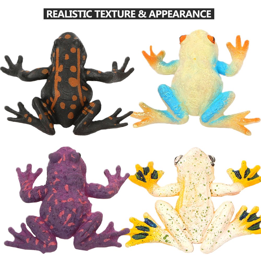 ValeforToy Mini Rubber Frog Sets — Non-Toxic 2-Inch Stretchy Toys in Gift Bag