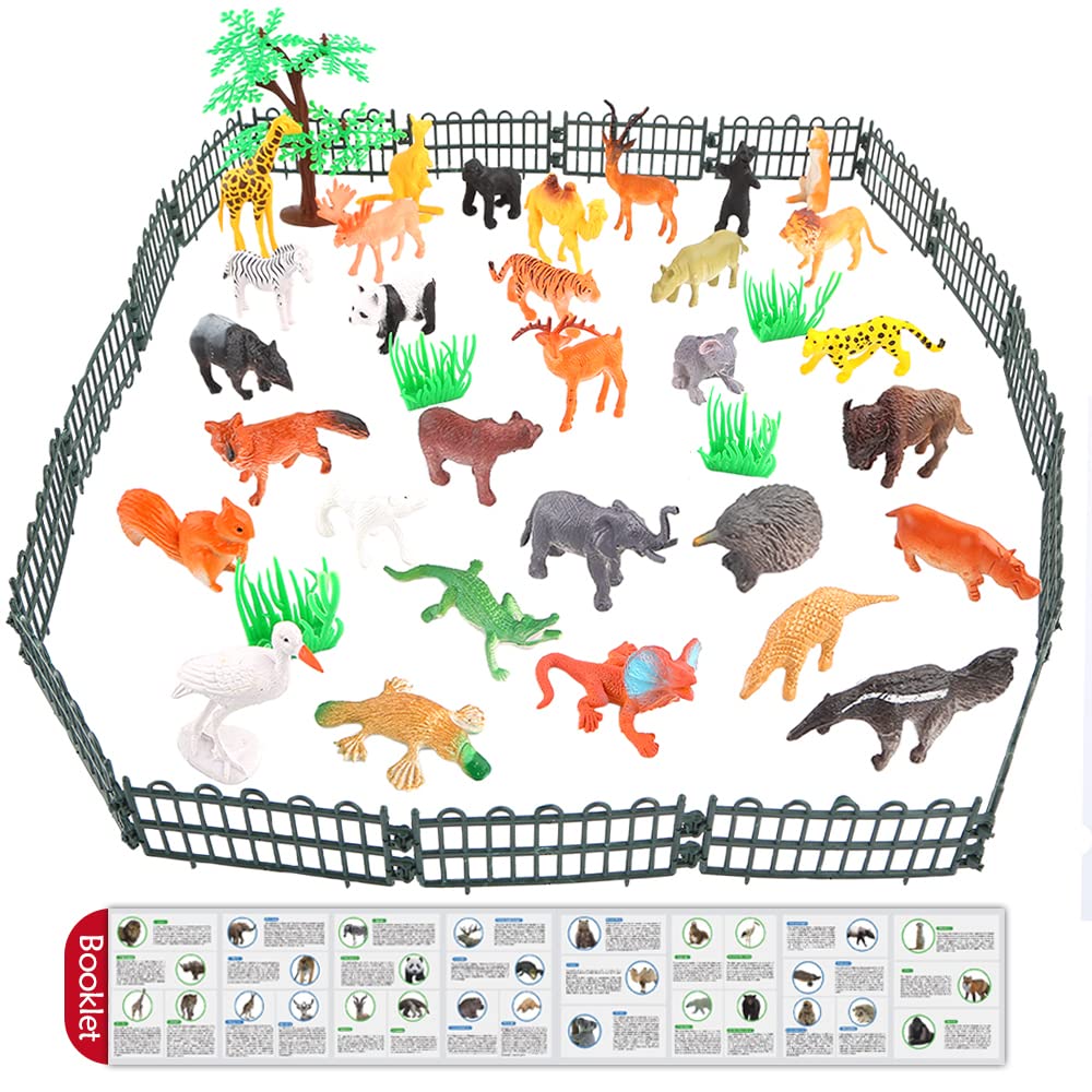 ValeforToy Animals Figure 54-Piece Jungle Set - Realistic Wild Animal Toys for Kids