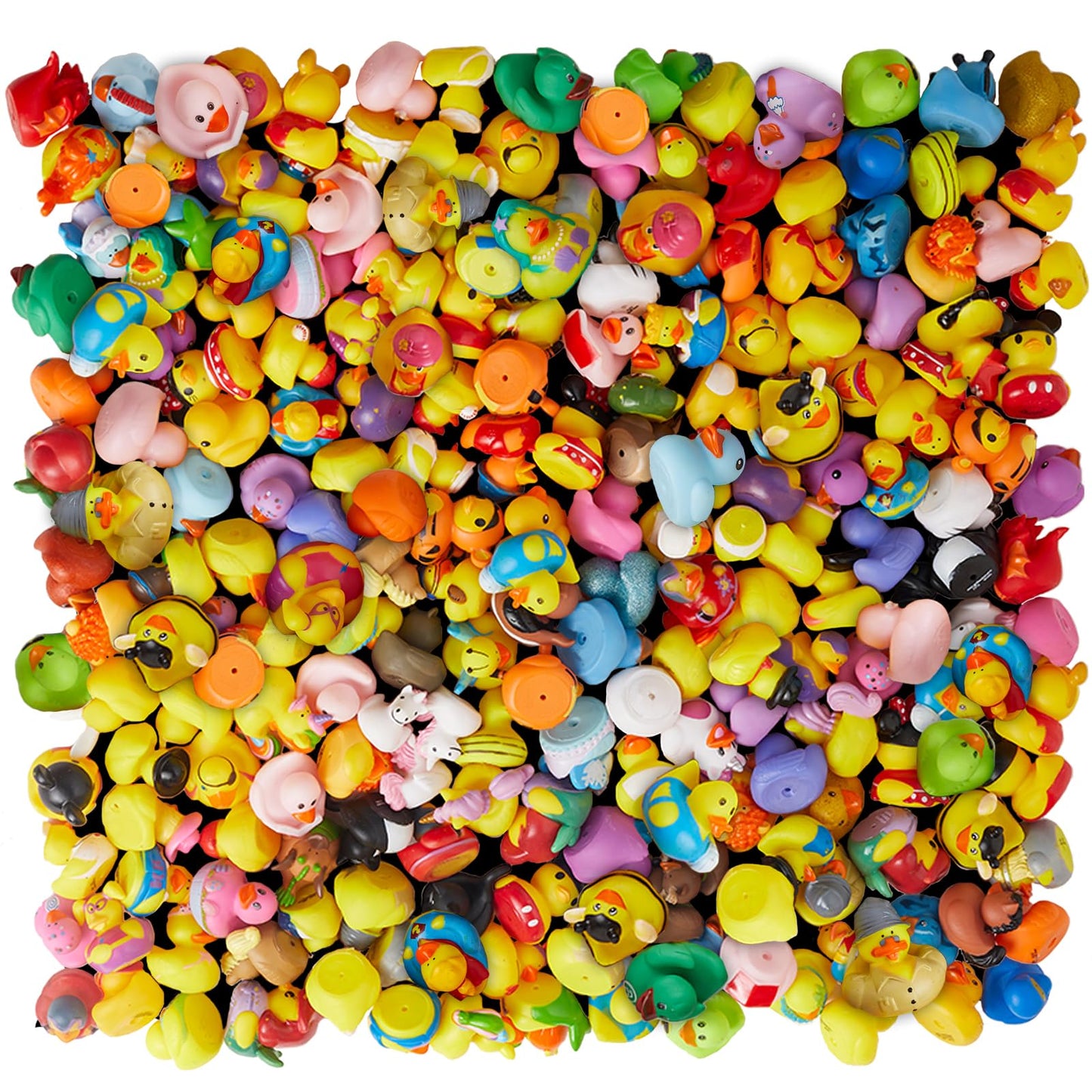 ValenLyra 200-Pack Rubber Ducks – Bulk 2.3-Inch Bath Toys, 100 Varieties