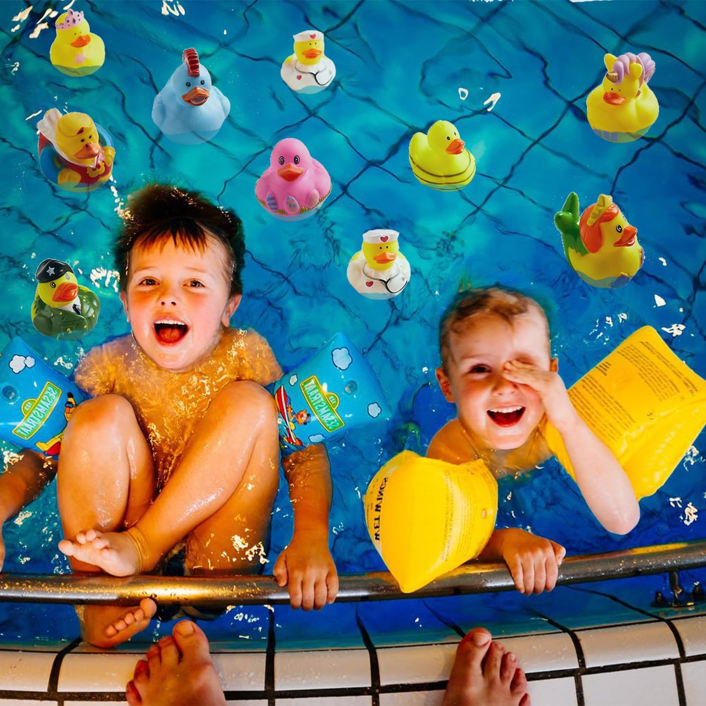 ValenLyra 200-Pack Rubber Ducks – Bulk 2.3-Inch Bath Toys, 100 Varieties