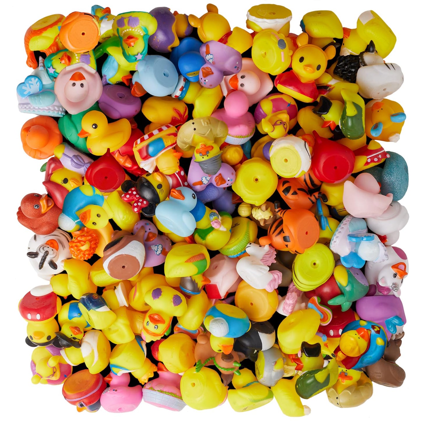 ValenLyra 200-Pack Rubber Ducks – Bulk 2.3-Inch Bath Toys, 100 Varieties