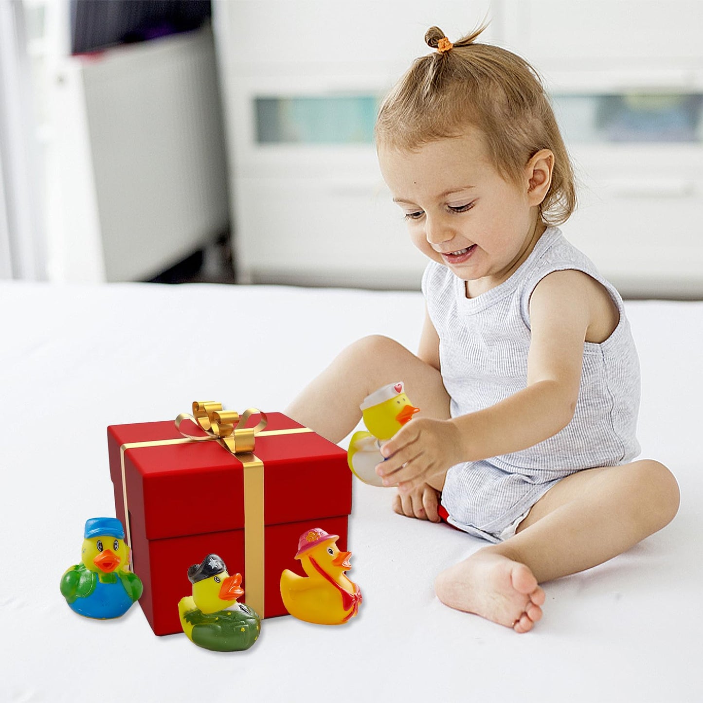 ValenLyra 200-Pack Rubber Ducks – Bulk 2.3-Inch Bath Toys, 100 Varieties