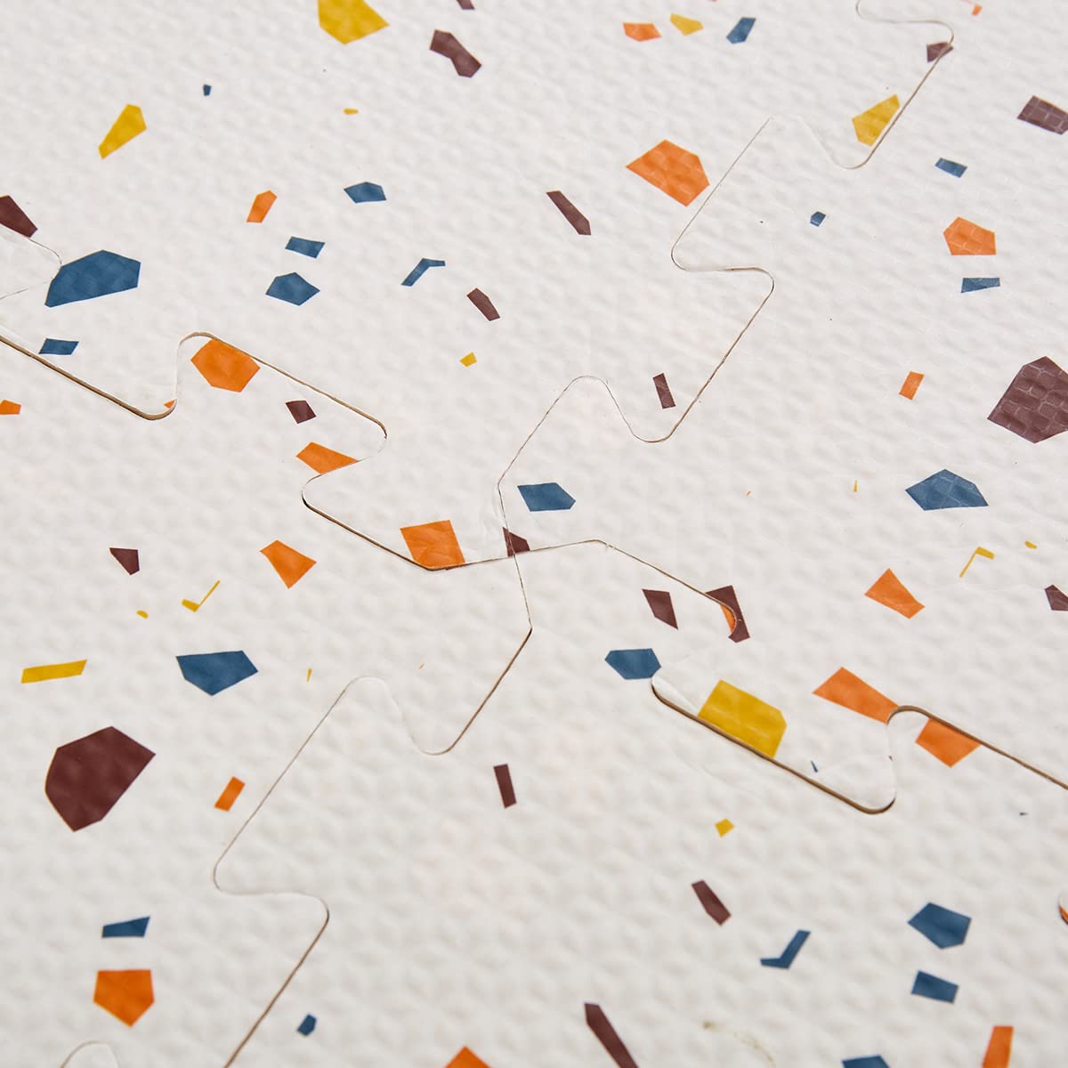 Valioza Terrazzo Playmat – Large 180 x 120 cm, Non-Toxic Interlocking Puzzle Mat