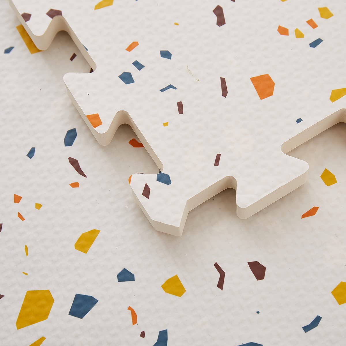 Valioza Terrazzo Playmat – Large 180 x 120 cm, Non-Toxic Interlocking Puzzle Mat