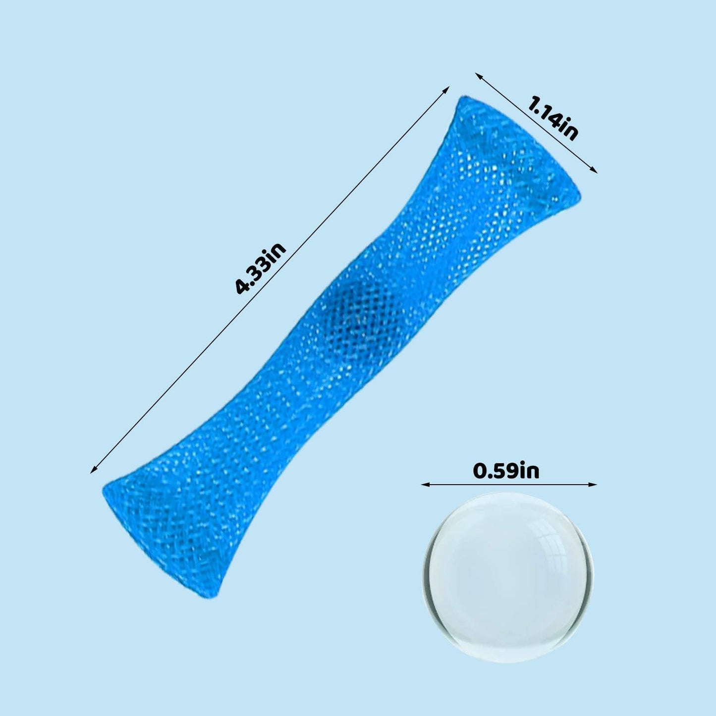 Vanblue Marble Mesh Fidget Toy 10Pcs – Colorful Sensory Set for Focus and Calm