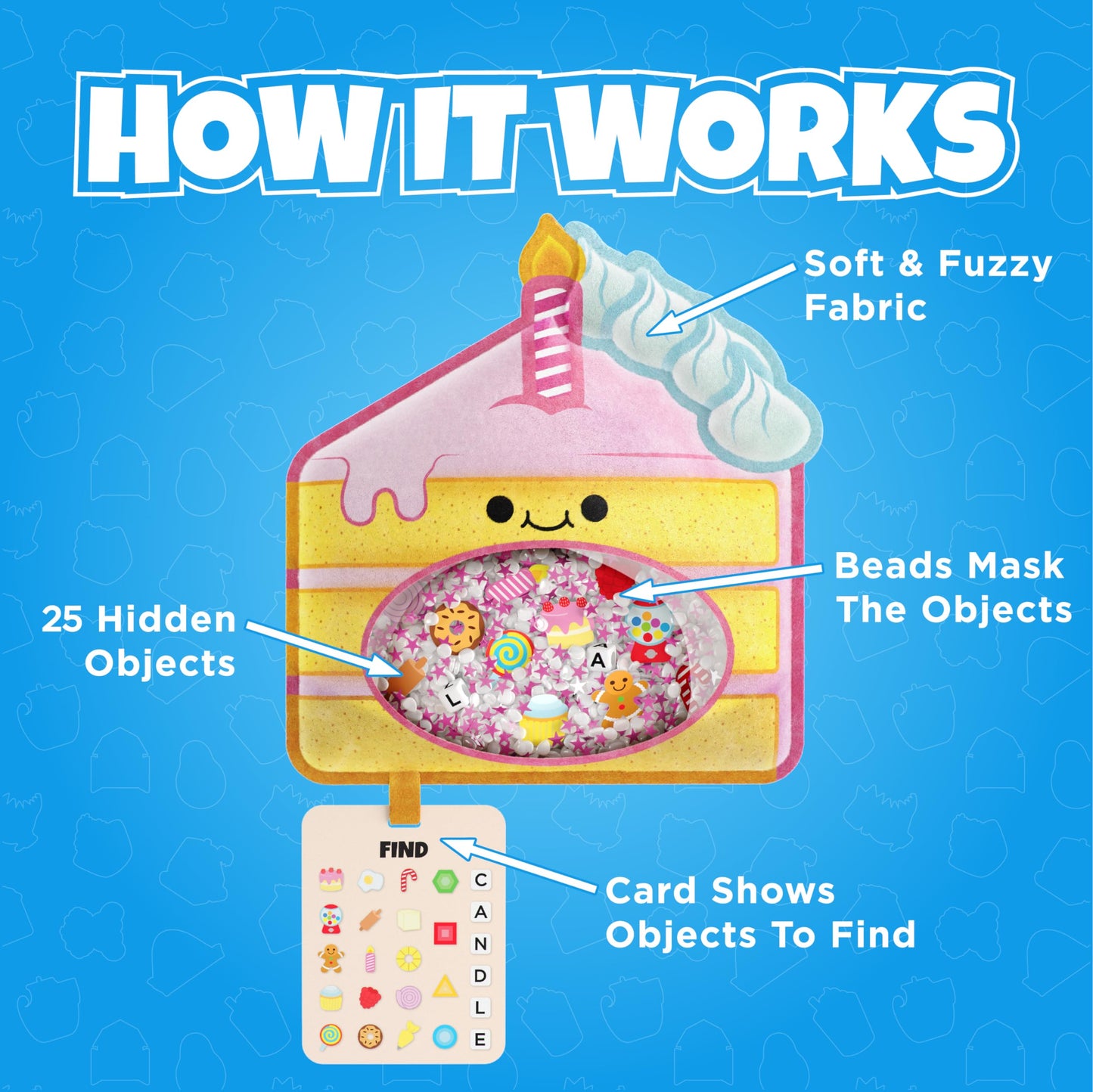 Vango BIZYBOO Ol' Red – Original Seek & Find Plush for Kids 2+ | Hidden Object Matching Game
