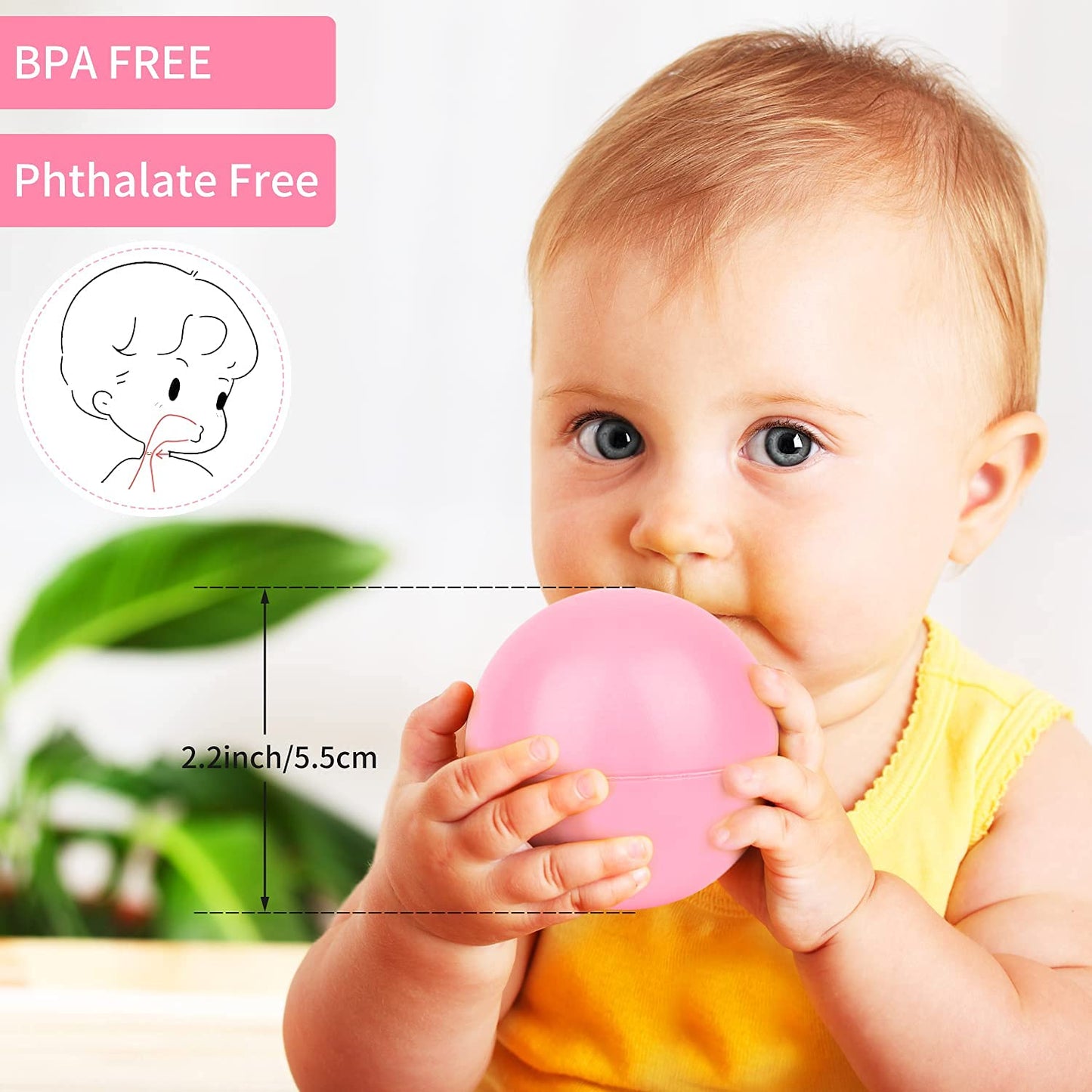 Vanland Ball Pit Balls – Phthalate Free, BPA Free, 2.2-Inch Crush-Proof Multicolor Balls with Storage Bag