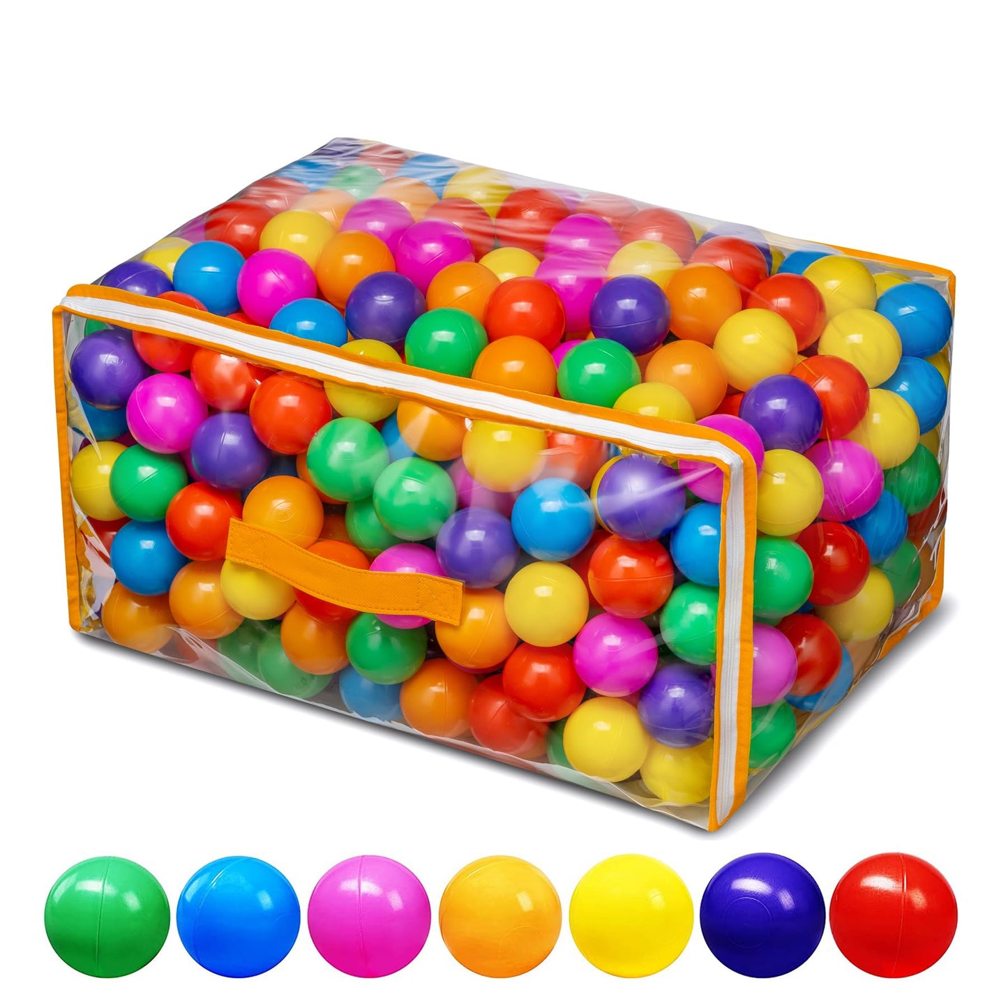 Vanland Ball Pit Balls – Phthalate Free, BPA Free, 2.2-Inch Multicolored Balls with Storage Bag