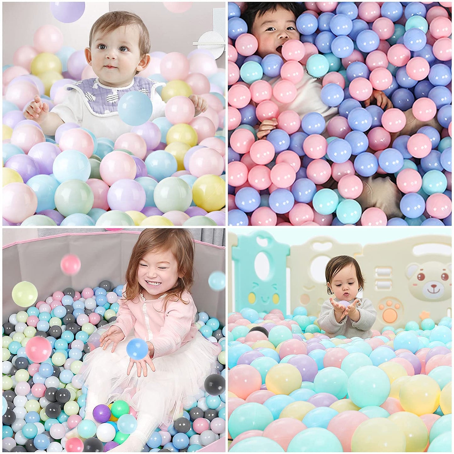 Vanland Ball Pit Balls – Phthalate Free, BPA Free, 2.2-Inch Crush-Proof Multicolor Balls with Storage Bag