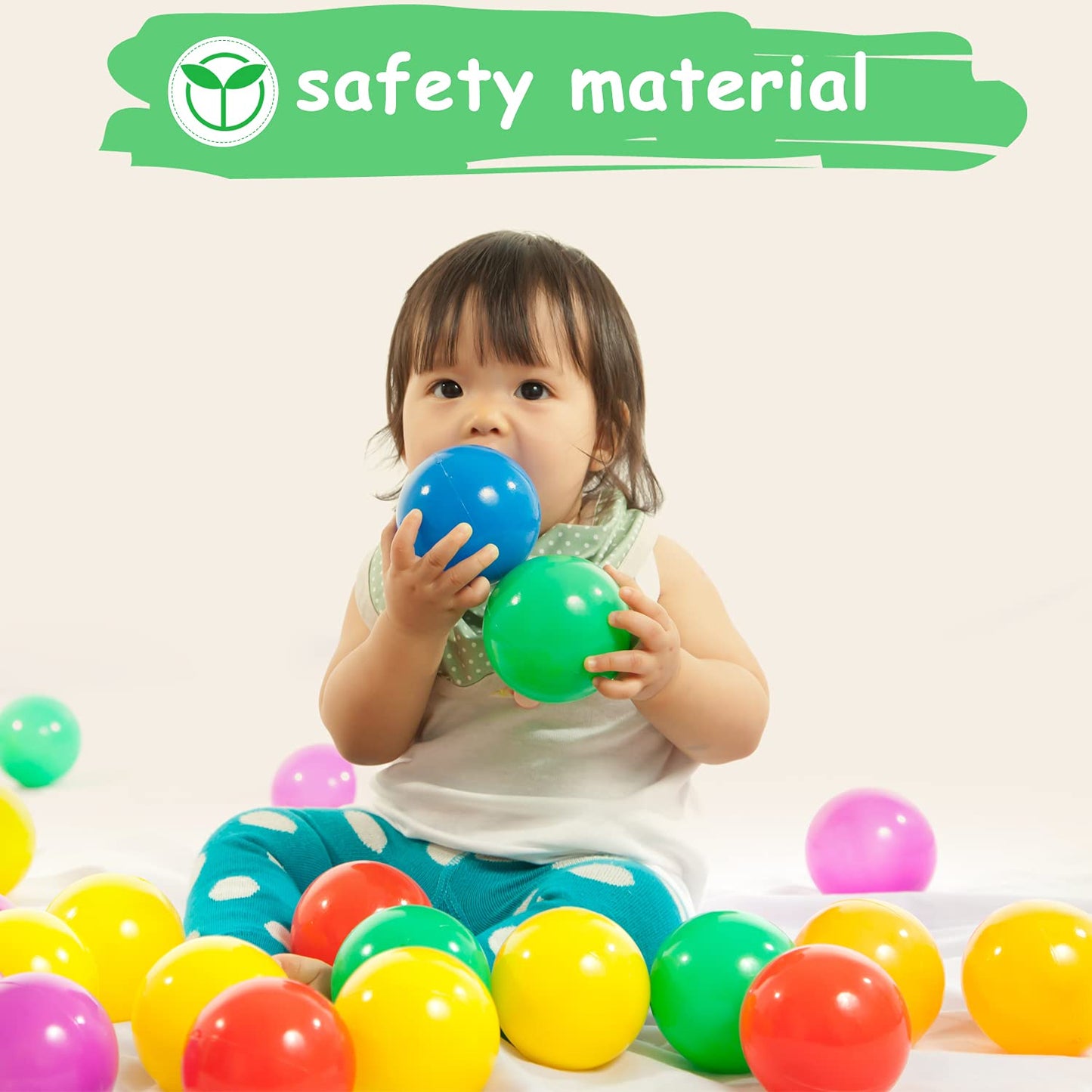 Vanland Ball Pit Balls – Phthalate Free, BPA Free, 2.2-Inch Multicolored Balls with Storage Bag