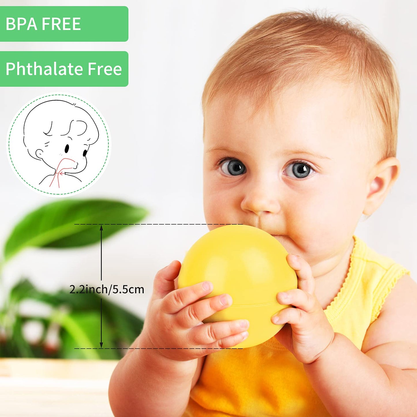 Vanland Ball Pit Balls – Phthalate Free, BPA Free, 2.2-Inch Multicolored Balls with Storage Bag