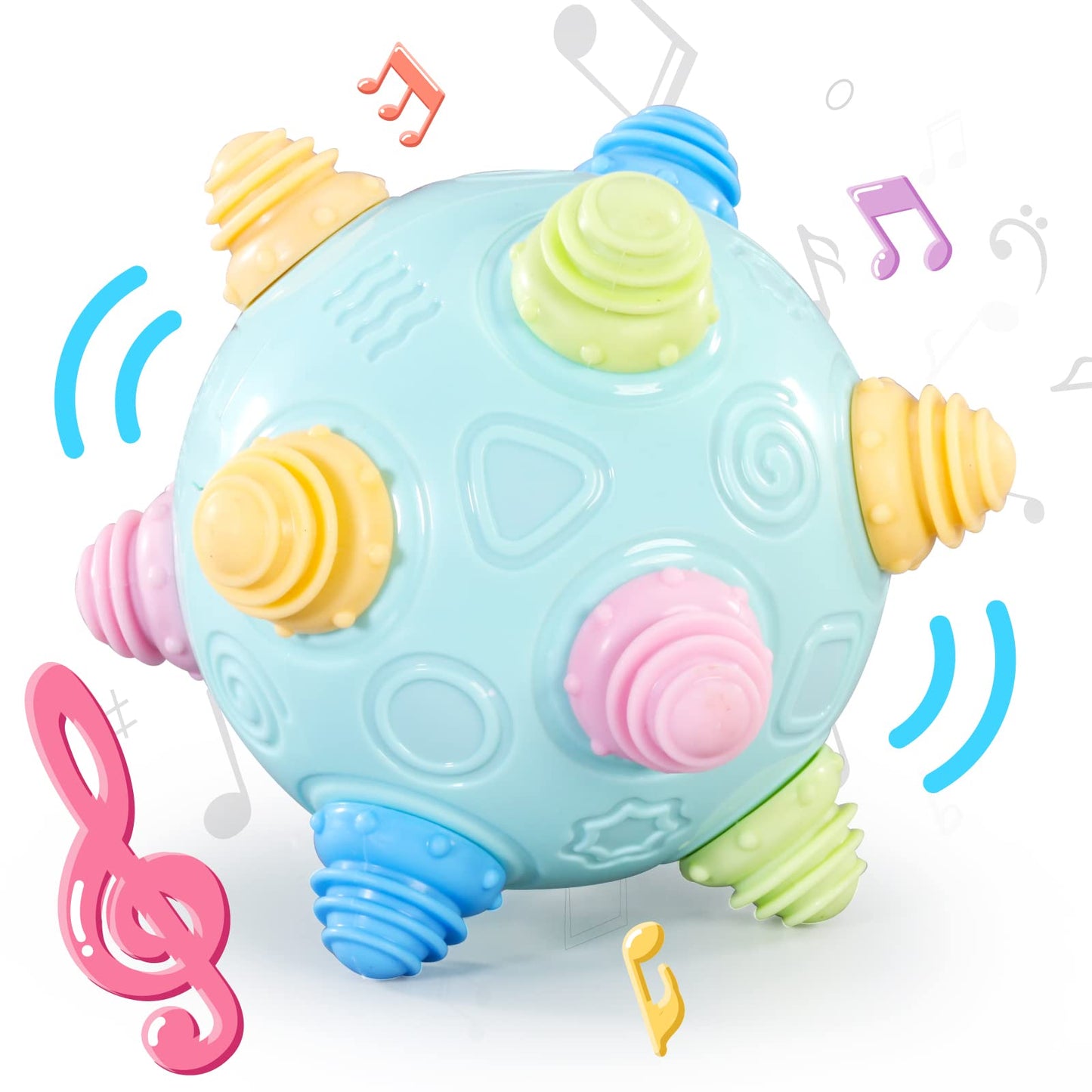 VANLINNY Bumble Ball: Interactive Musical Baby Toy for Sensory Learning, Crawling & Play (3+ Years)